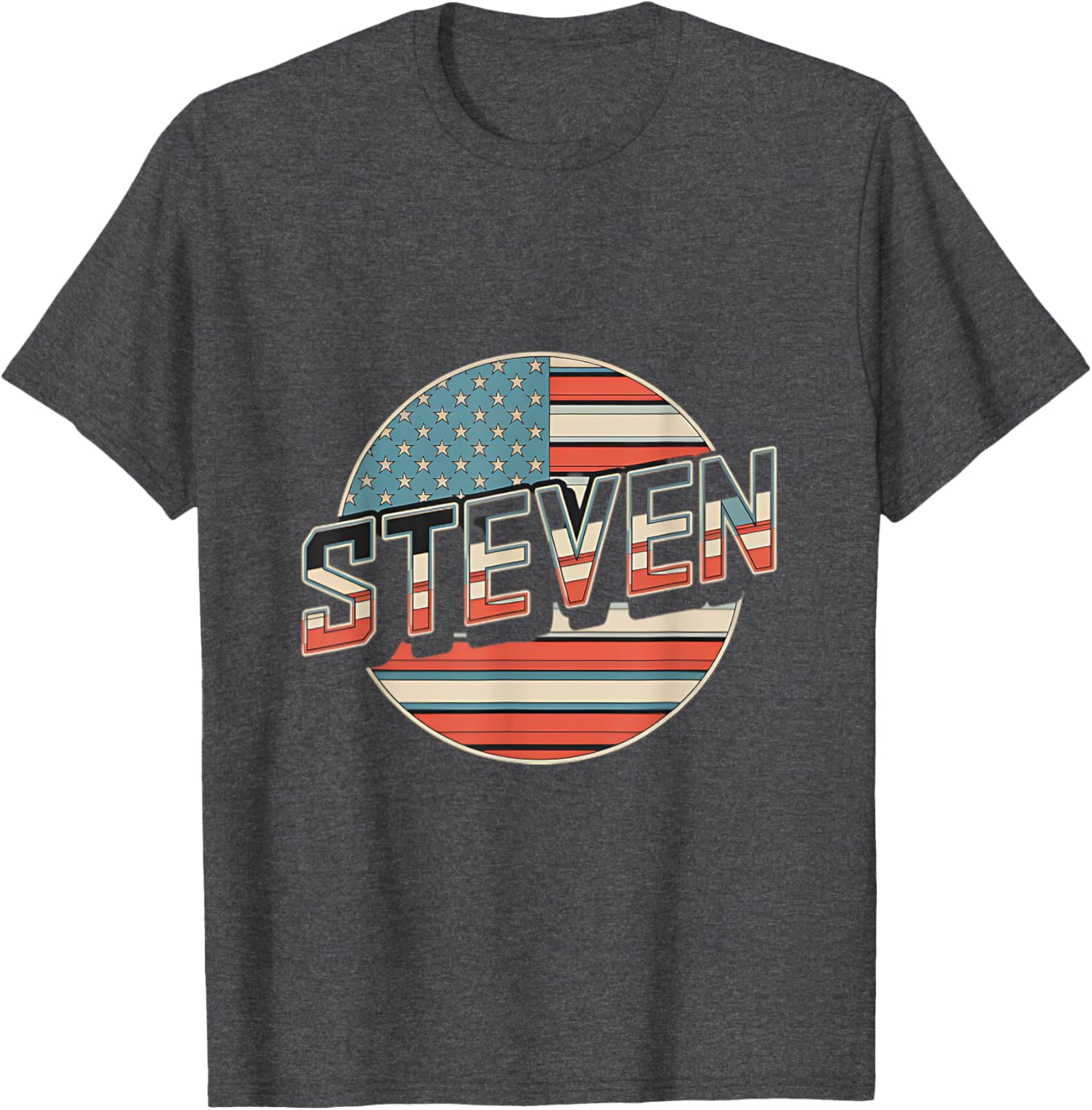 Personalized STEVEN USA Flag T-Shirt for Patriots - Perfect for Any Occasion - 12