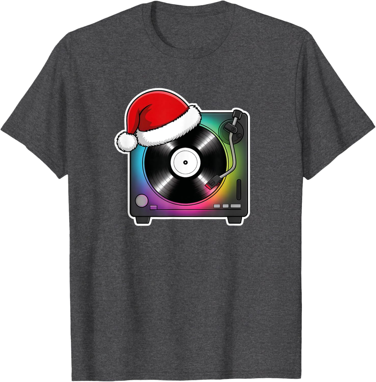 Festive Christmas Turntable T-Shirt Perfect for Holiday Celebrations - 5