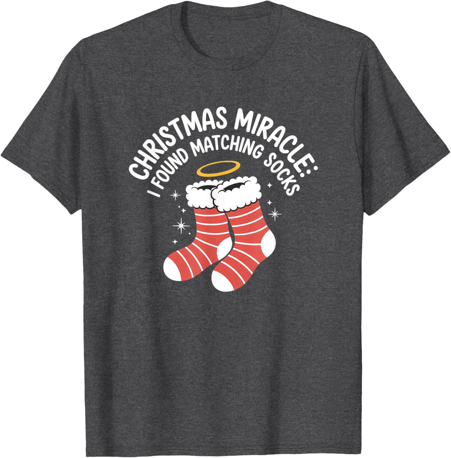 Charming Christmas Miracle Matching Socks and T-Shirt for Holiday Cheer - 5
