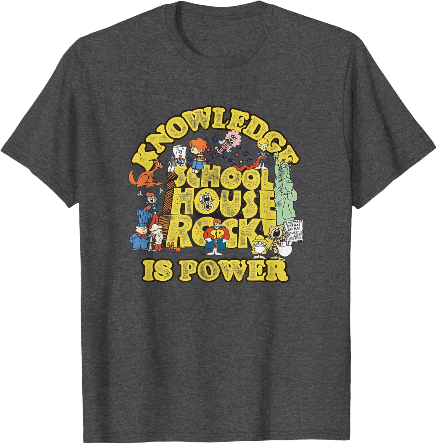 Ripple Junction Schoolhouse Rock Knowledge Is Power T-Shirt for Fans - 7