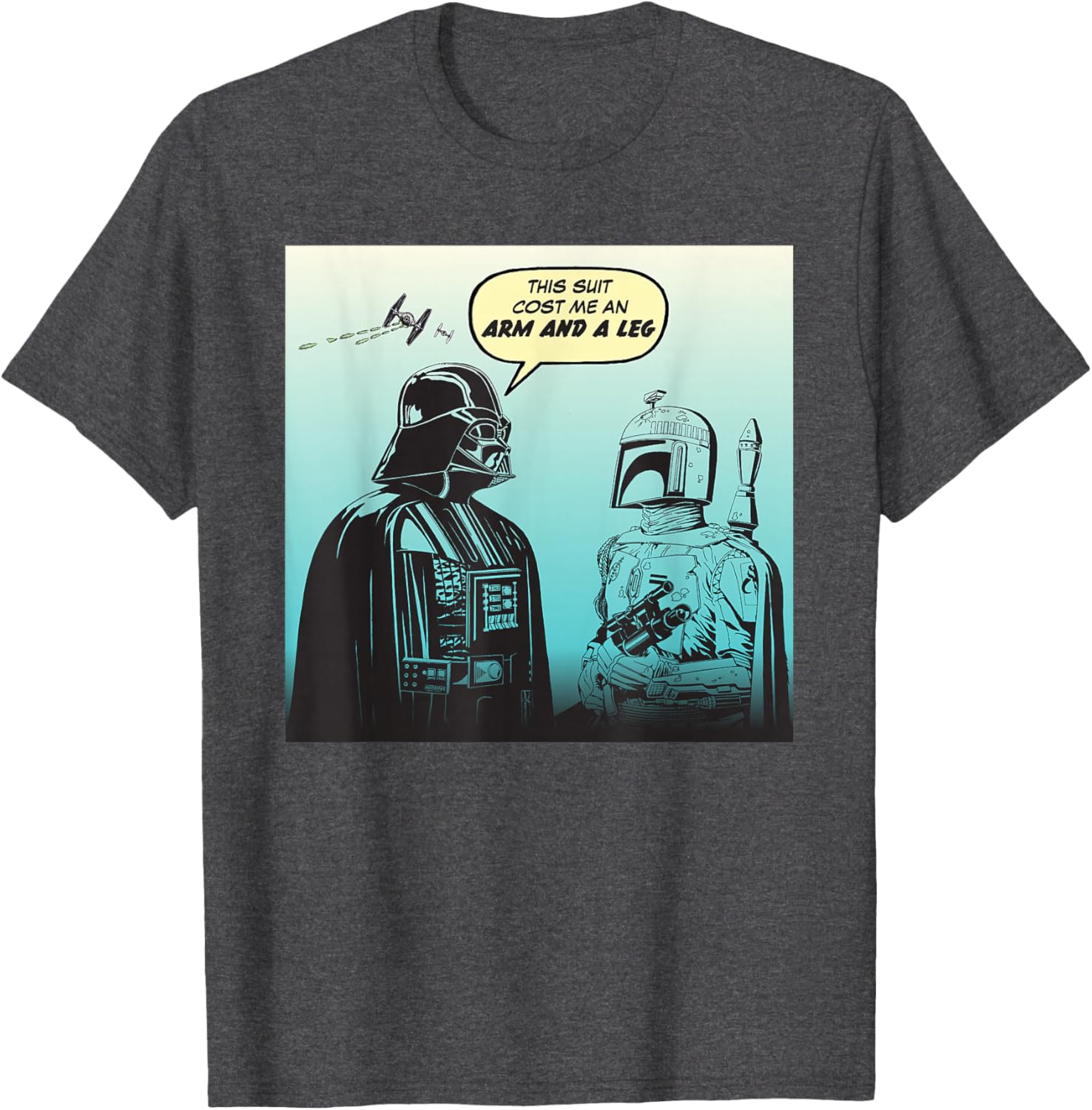 Star Wars Funny Darth Vader and Boba Fett Comic T-Shirt for Fans - 11