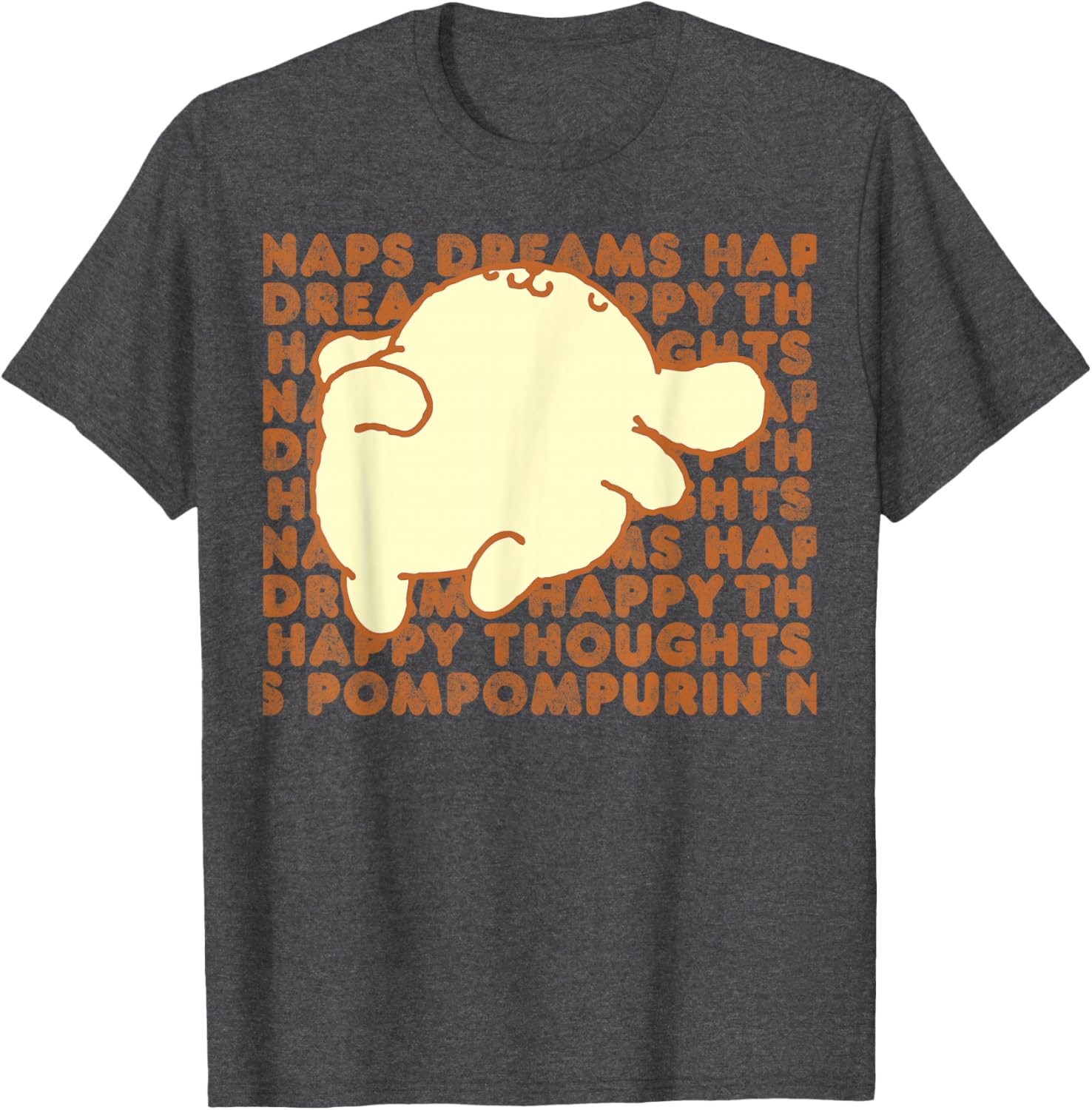 Pompompurin Happy Thoughts Nap Time T-Shirt for Cozy Relaxation - 22