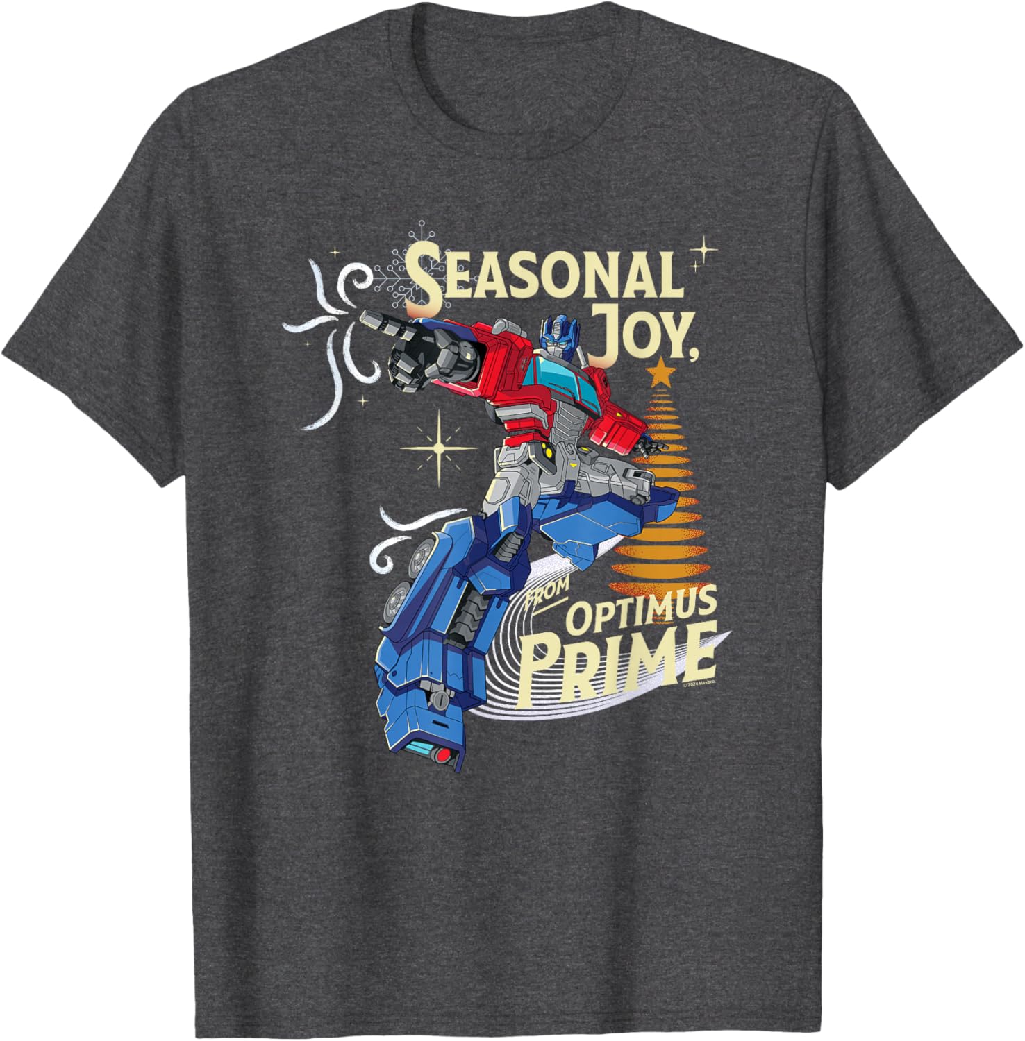 Transformers Optimus Prime Christmas T-Shirt for Seasonal Cheer - 7