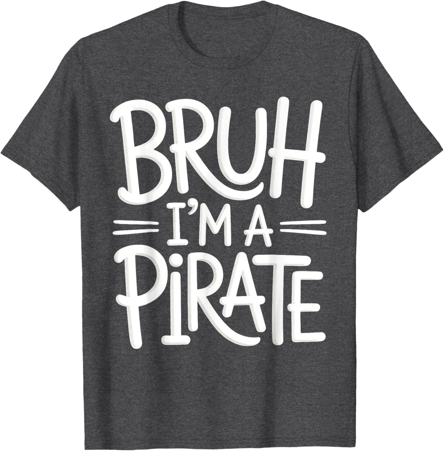 Bruh Pirate Lazy Halloween Costume Kids T-Shirt for Fun Dress-Up - 3