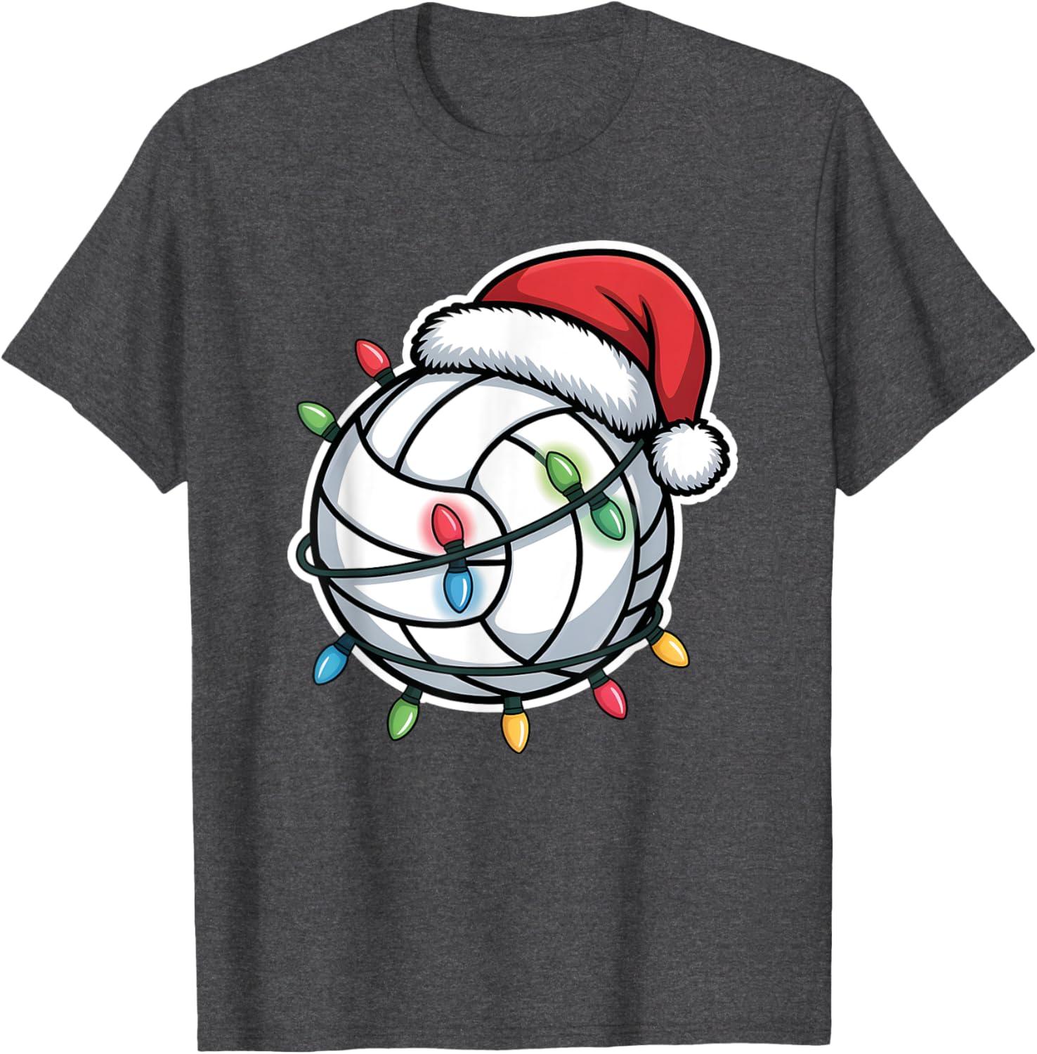 Festive Christmas Volleyball T-Shirt Perfect for Holiday Fun and Cheer - 1