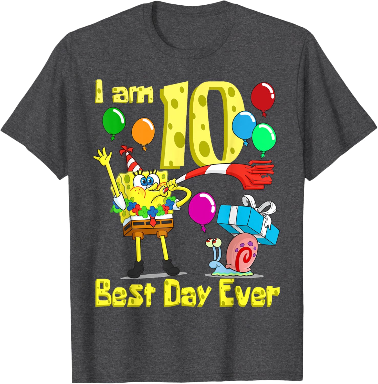 SpongeBob 10th Birthday Party T-Shirt by Mademark for Fun Celebrations - 1