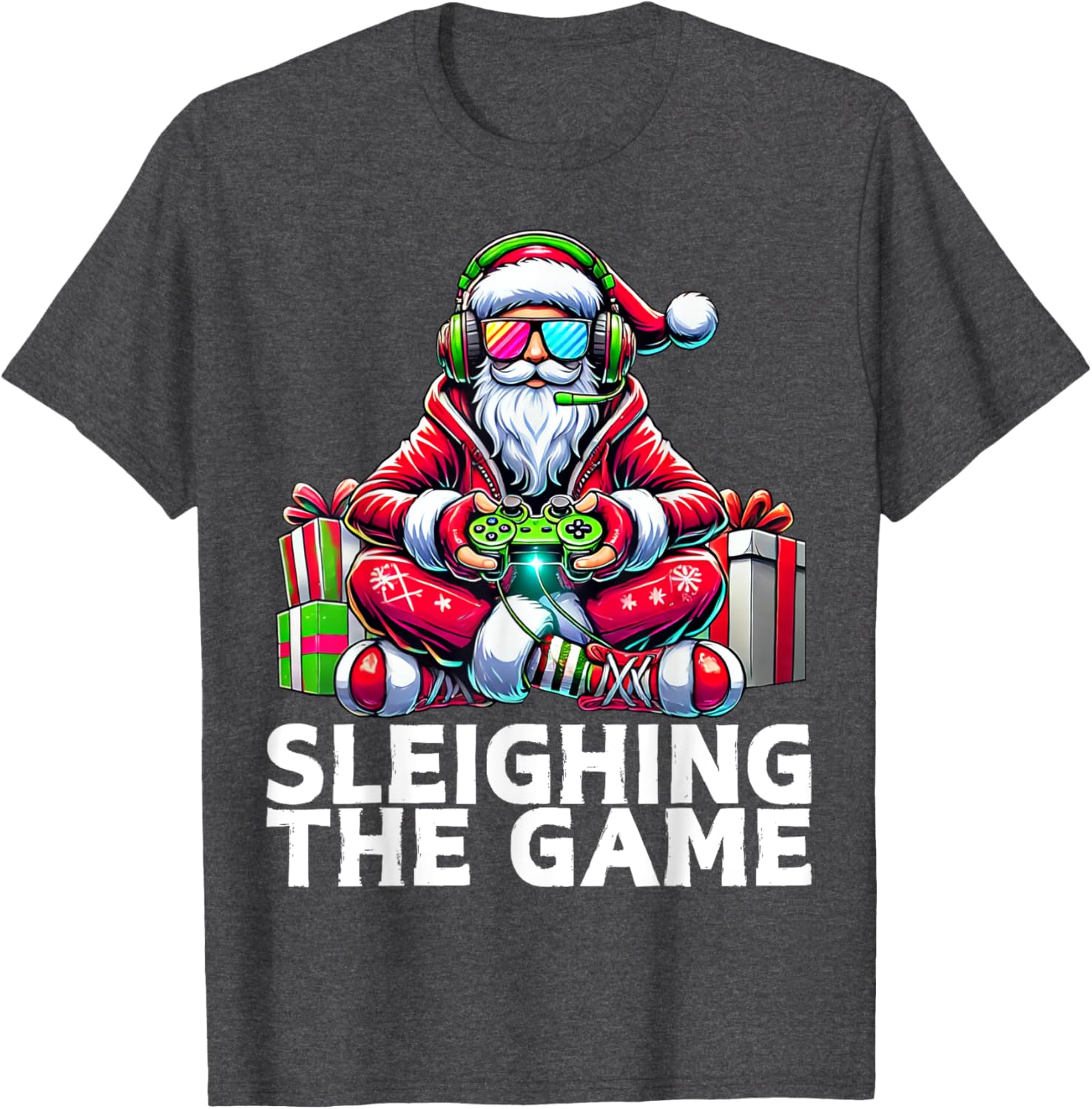 Santa Claus Gamer T-Shirt - Perfect Christmas Gift for Video Game Lovers - 1