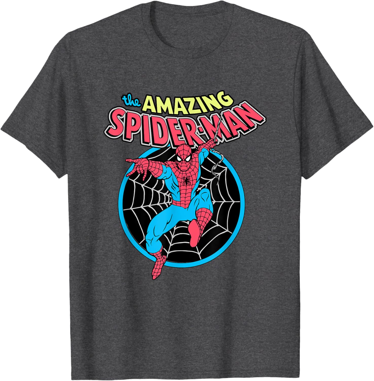 Vintage Spider-Man Web Circle T-Shirt for Marvel Comics Fans - 5