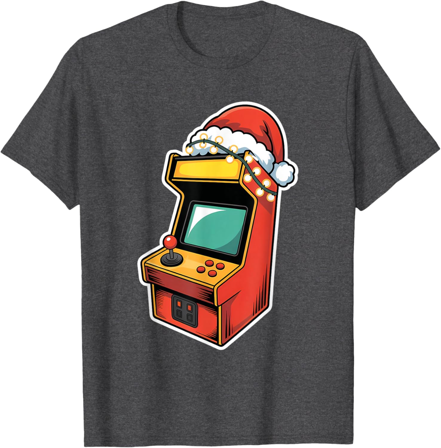 Festive Christmas Arcade Gamer T-Shirt for Holiday Fun and Style - 5