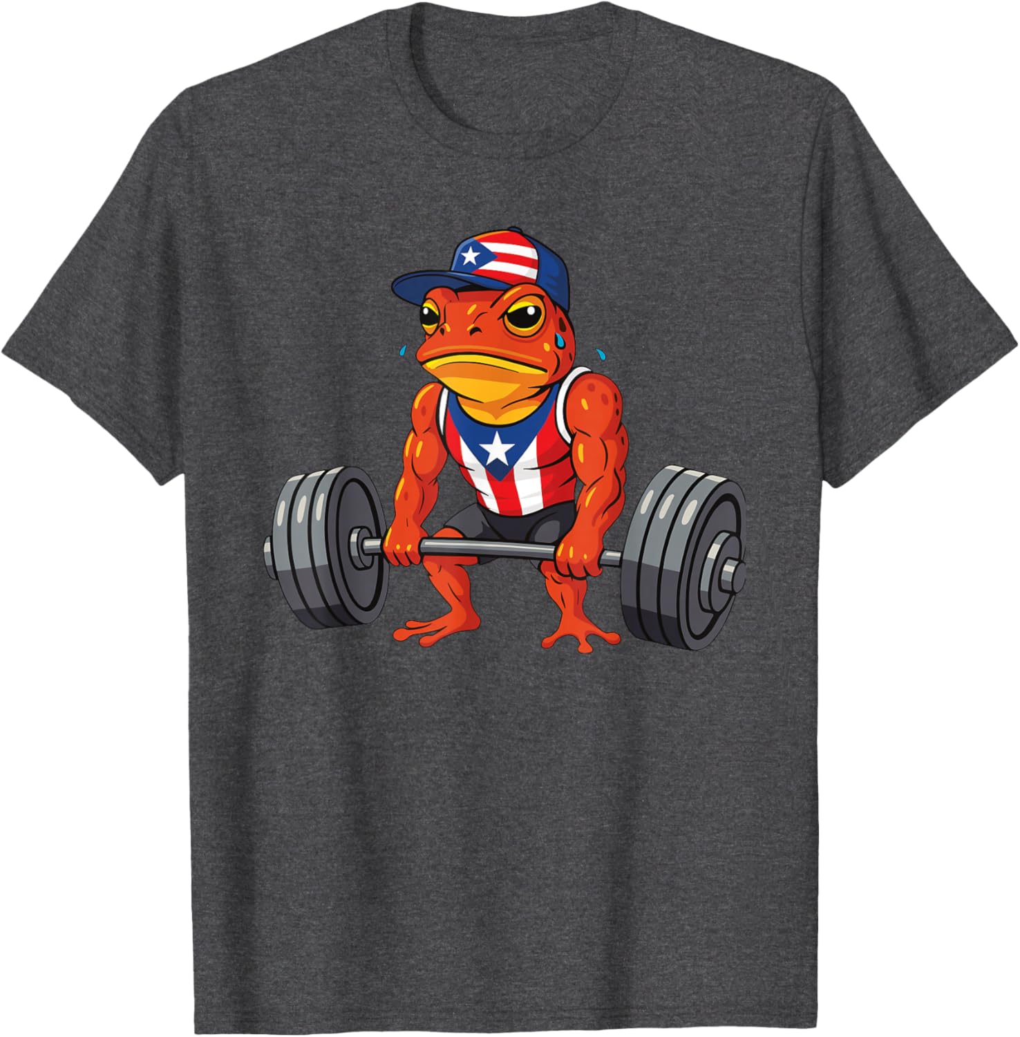 Taino Coqui Frog Gym Training T-Shirt with Puerto Rico Flag Design - 8