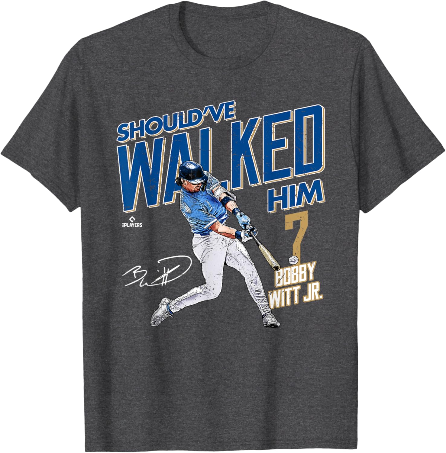 Should've Walked Him Bobby Witt Jr Kansas City Baseball T-Shirt for Fans - 5