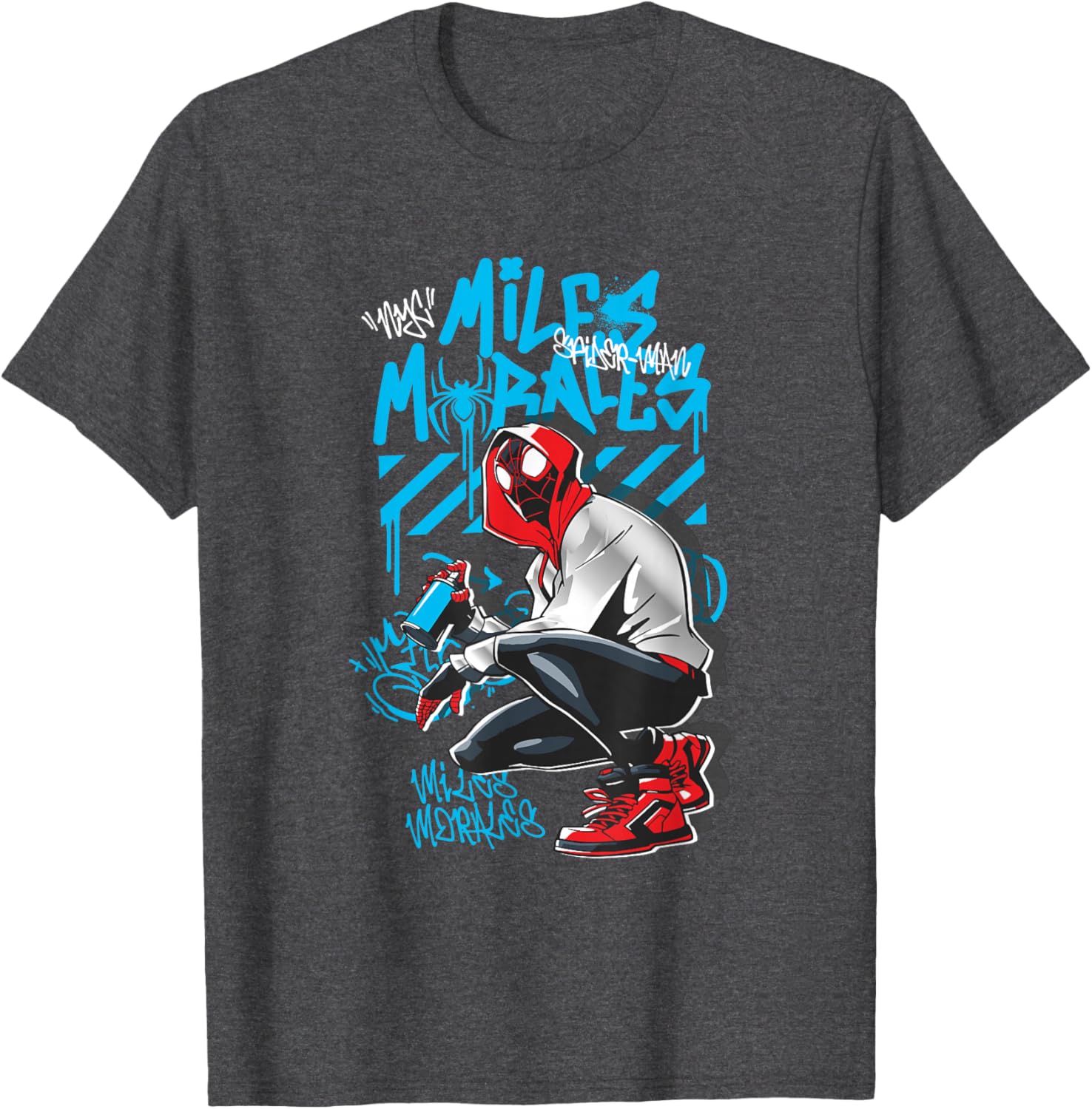 Spider-Man Graffiti Spray Tag T-Shirt for Marvel Fans - Stylish Apparel - 3