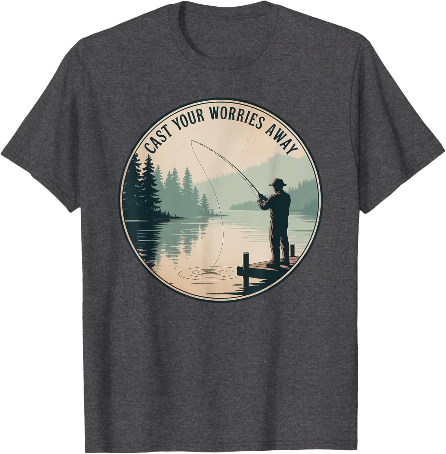 Relaxing Fishing Scenery T-Shirt for Nature Lovers and Outdoor Enthusiasts - 4
