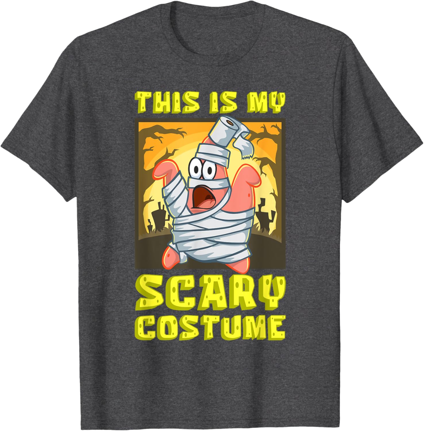 Mademark SpongeBob Halloween Patrick Mummy T-Shirt Fun Costume Apparel - 1
