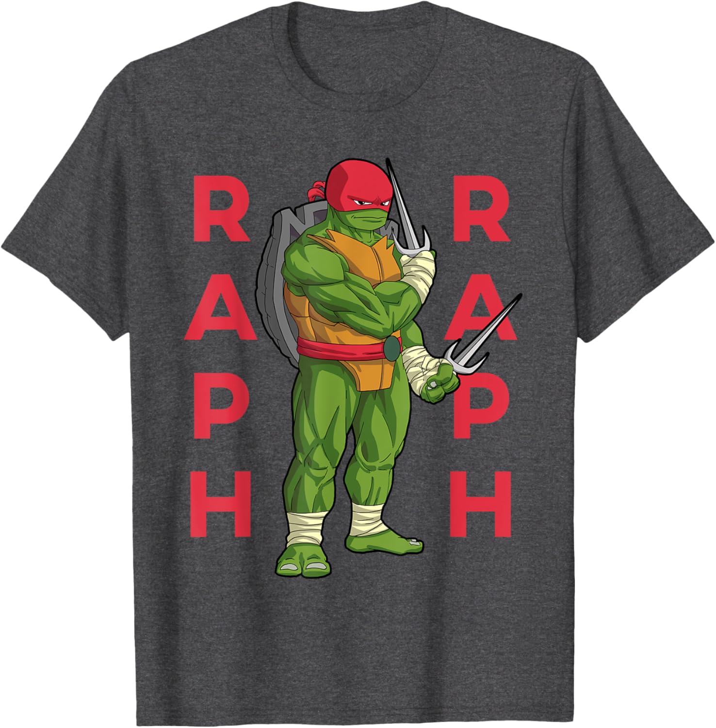 Raphael TMNT Sai Jutsu T-Shirt in Action Pose - Stylish Apparel for Fans - 5