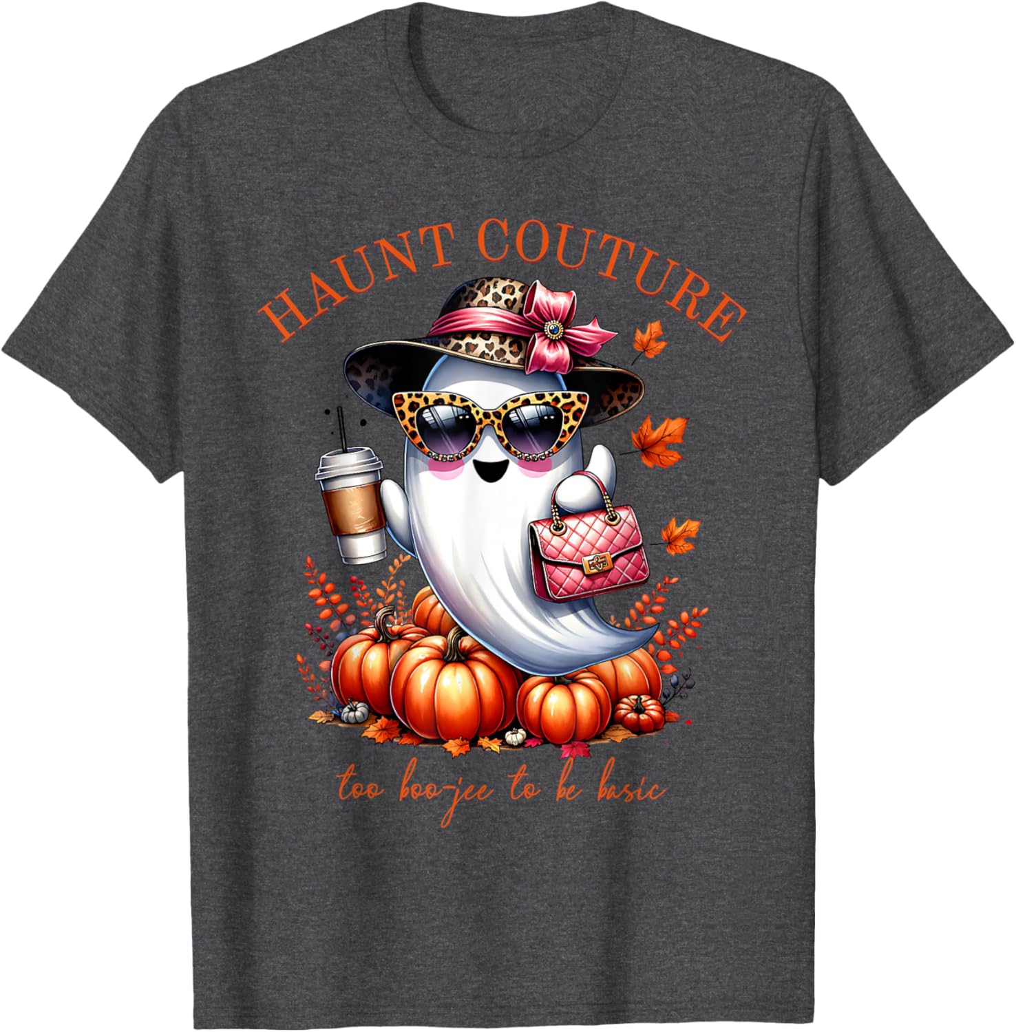 Haunt Couture Too Boojee to be Basic Funny Ghost Halloween T-Shirt - 5