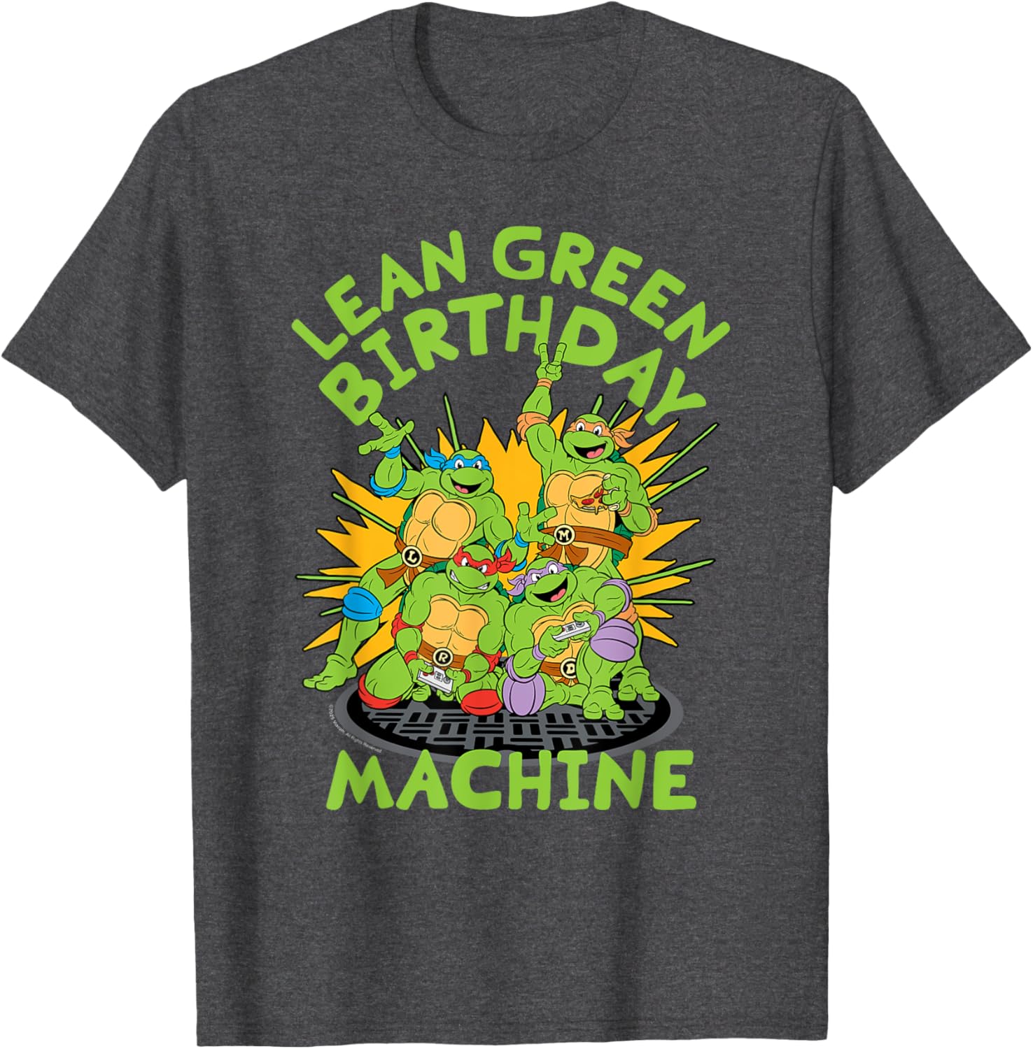 Teenage Mutant Ninja Turtles Lean Green Birthday Machine T-Shirt for Kids - 4