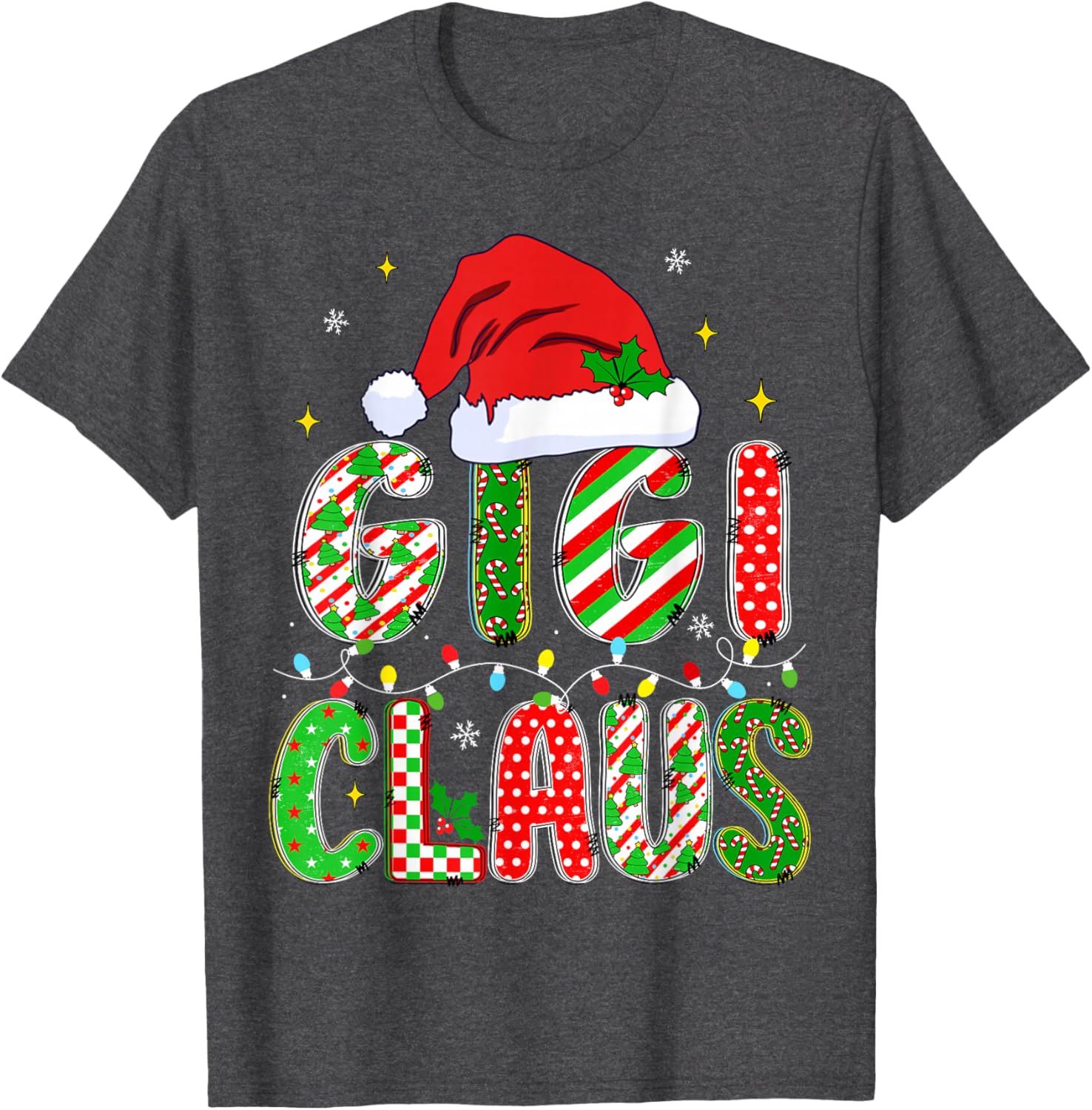 Festive HUGvyn Mom Matching Pajama T-Shirt for Family Christmas Fun - 9