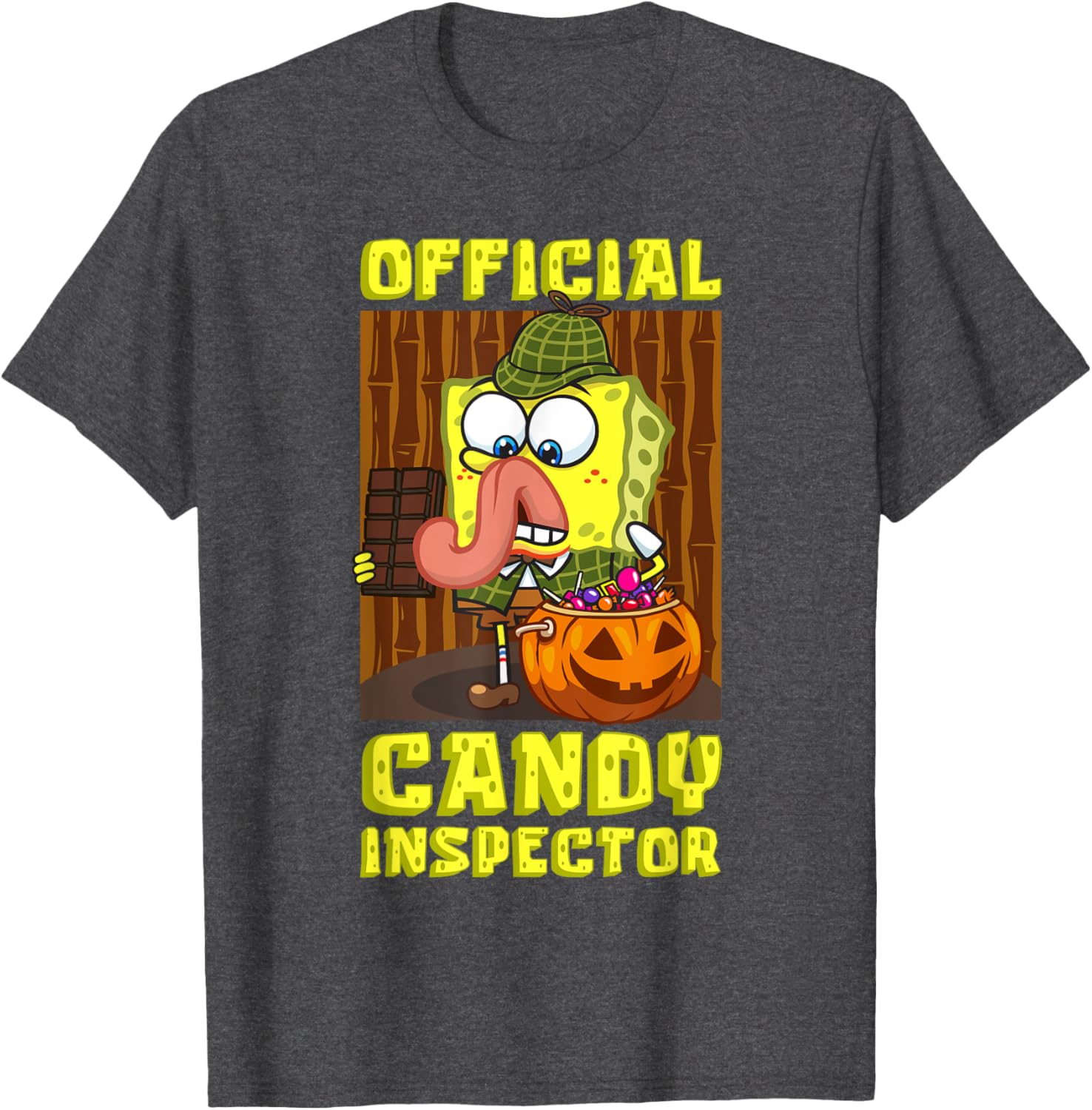 Mademark SpongeBob SquarePants Halloween Candy Inspector Fun T-Shirt - 11