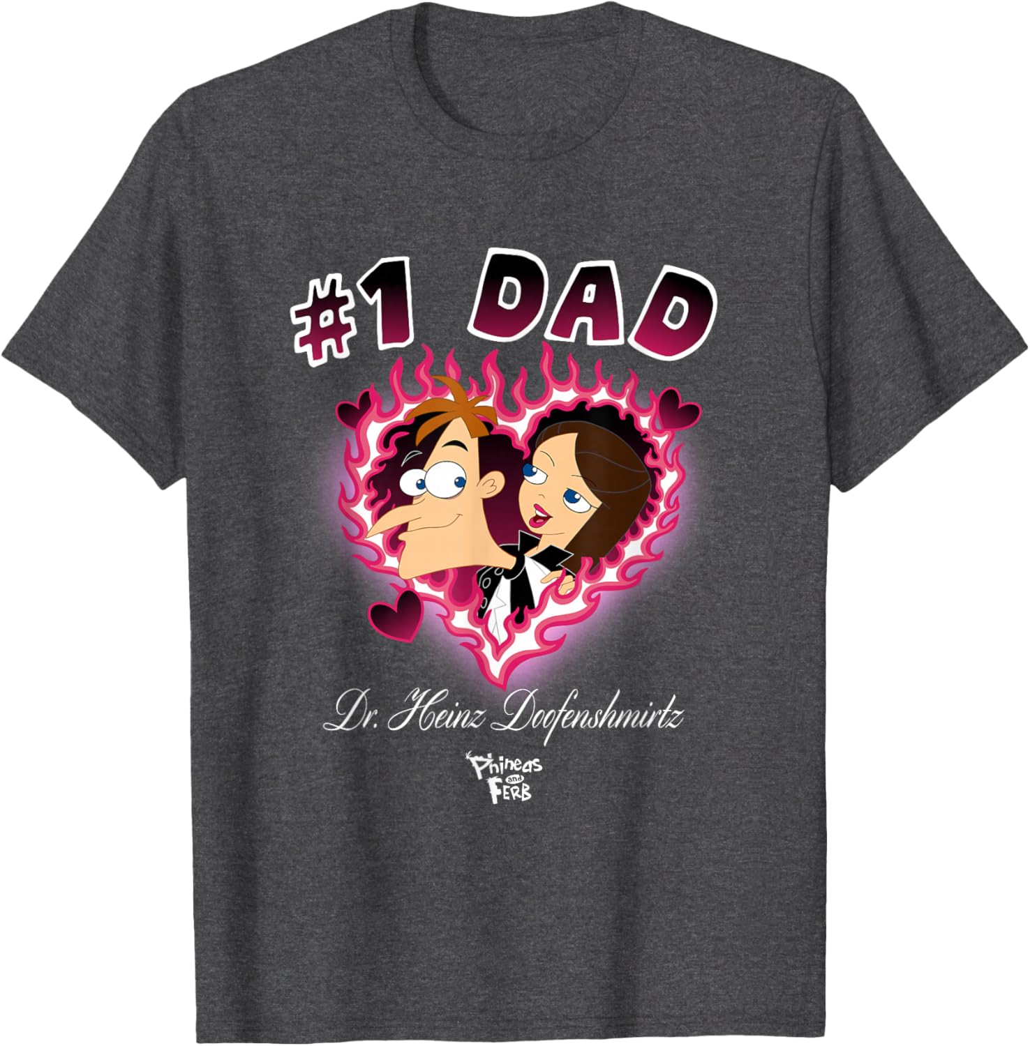 Phineas and Ferb Dr Heinz Doofenshmirtz Father's Day T-Shirt for Dad - 3