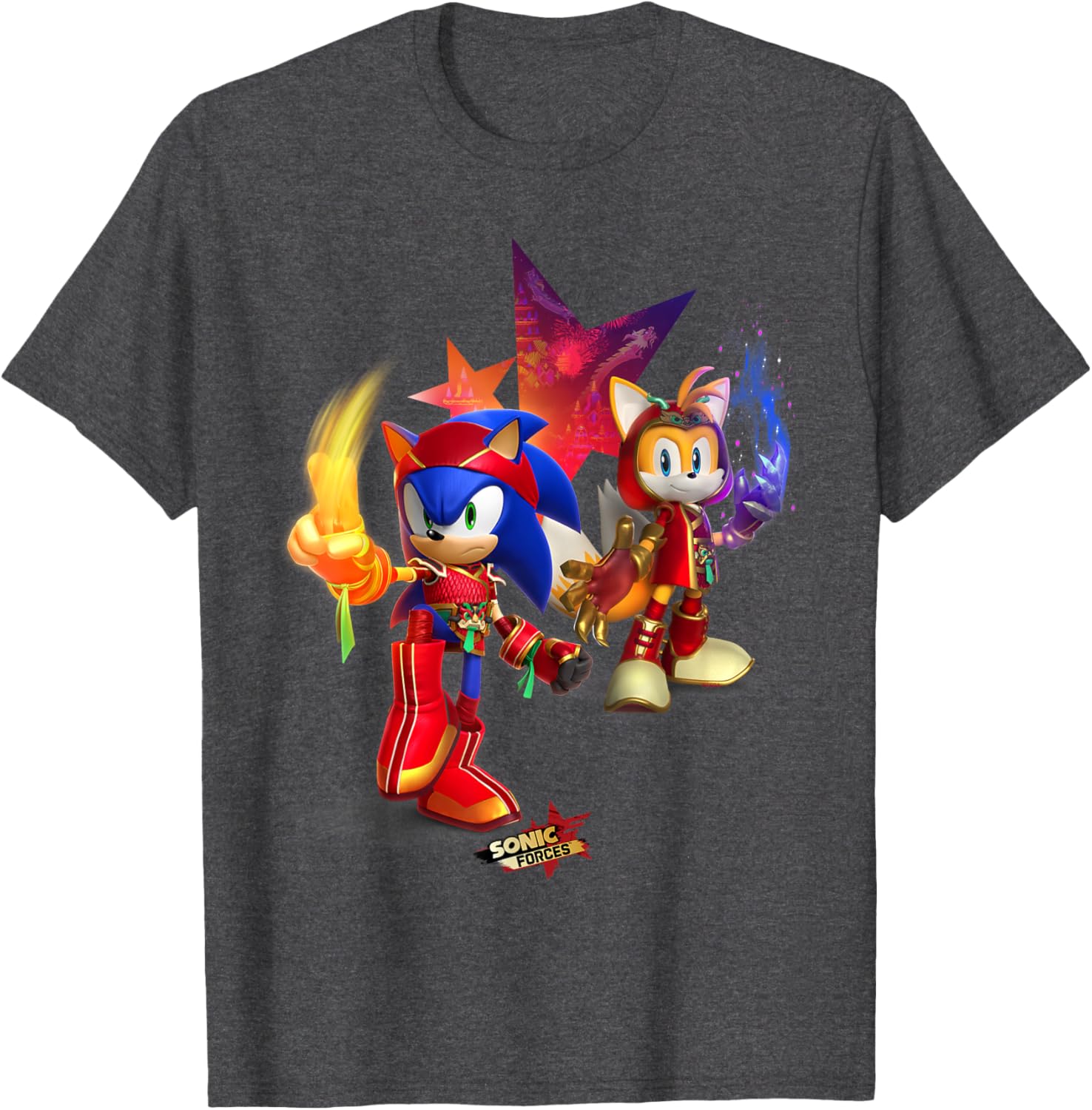 Sonic Forces Dragonfire Sonic and Dragonclaw Tails T-Shirt for Fans - 3