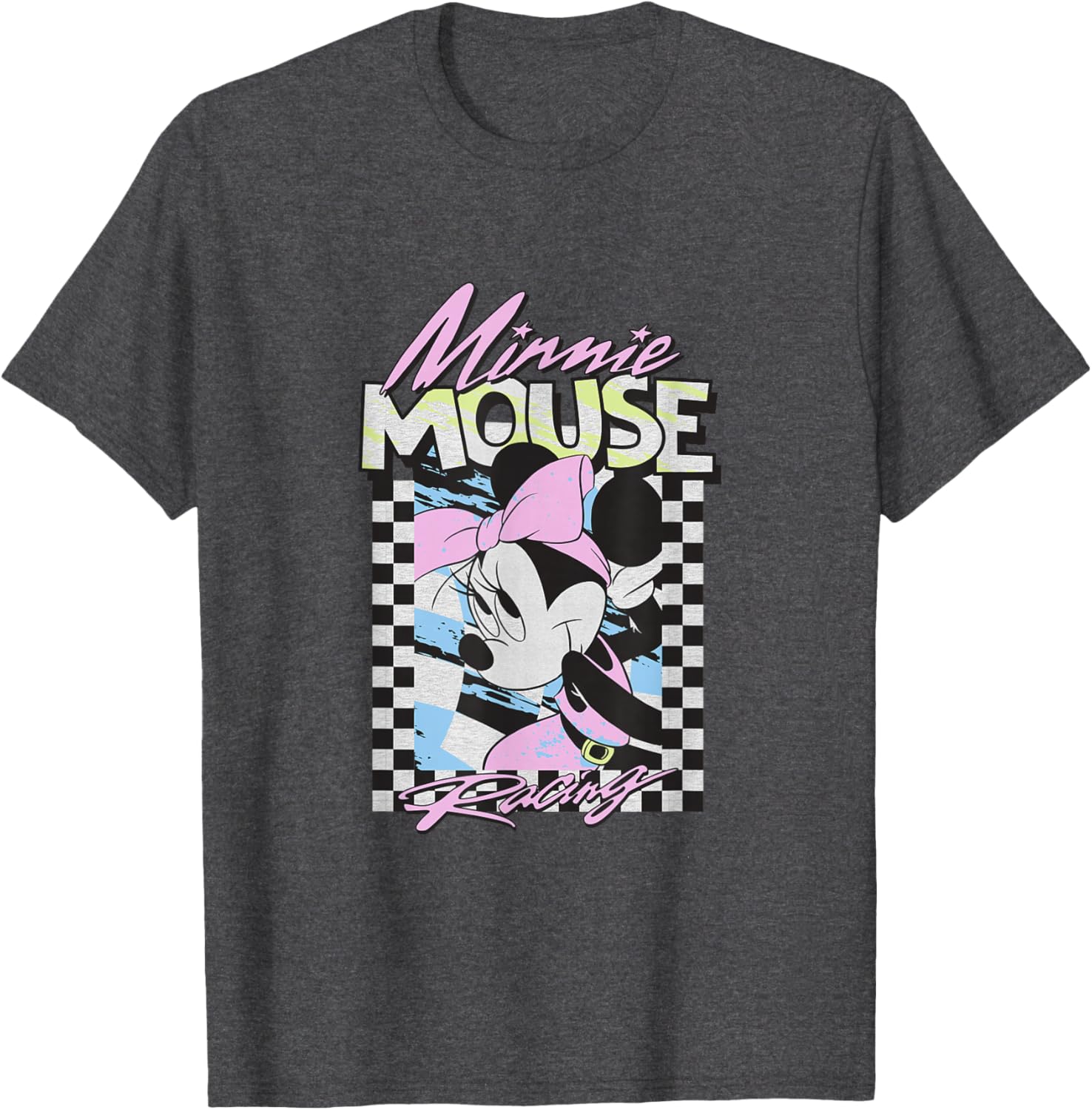 Retro Mickey and Friends Checkered Flag T-Shirt for Fun Racing Fans - 3