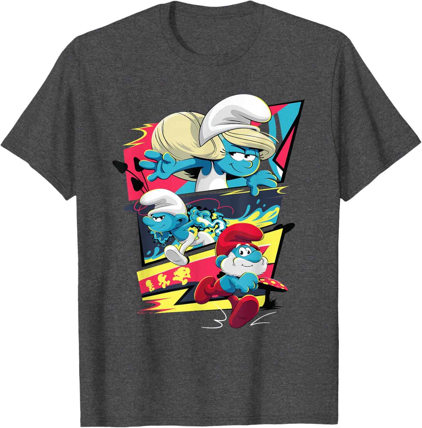 Smurfs Movie T-Shirt Featuring Smurfette, No Name, and Papa Smurf - 9