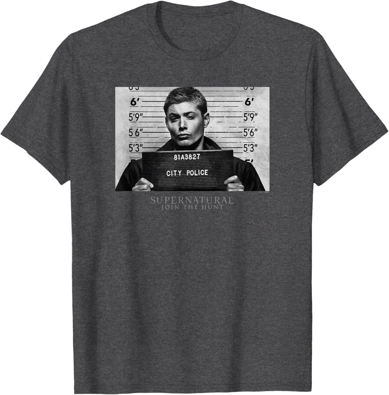 Supernatural Dean Winchester Mugshot Portrait T-Shirt for Fans - 4