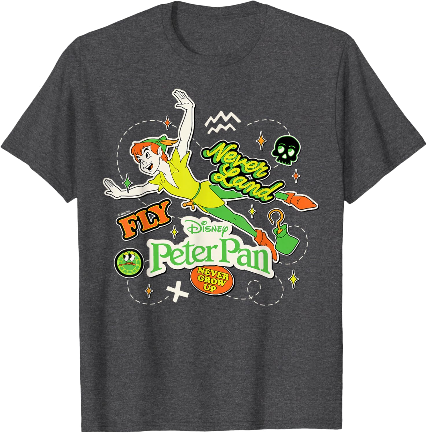 Peter Pan Stickers T-Shirt for Fun and Adventure Lovers - 12