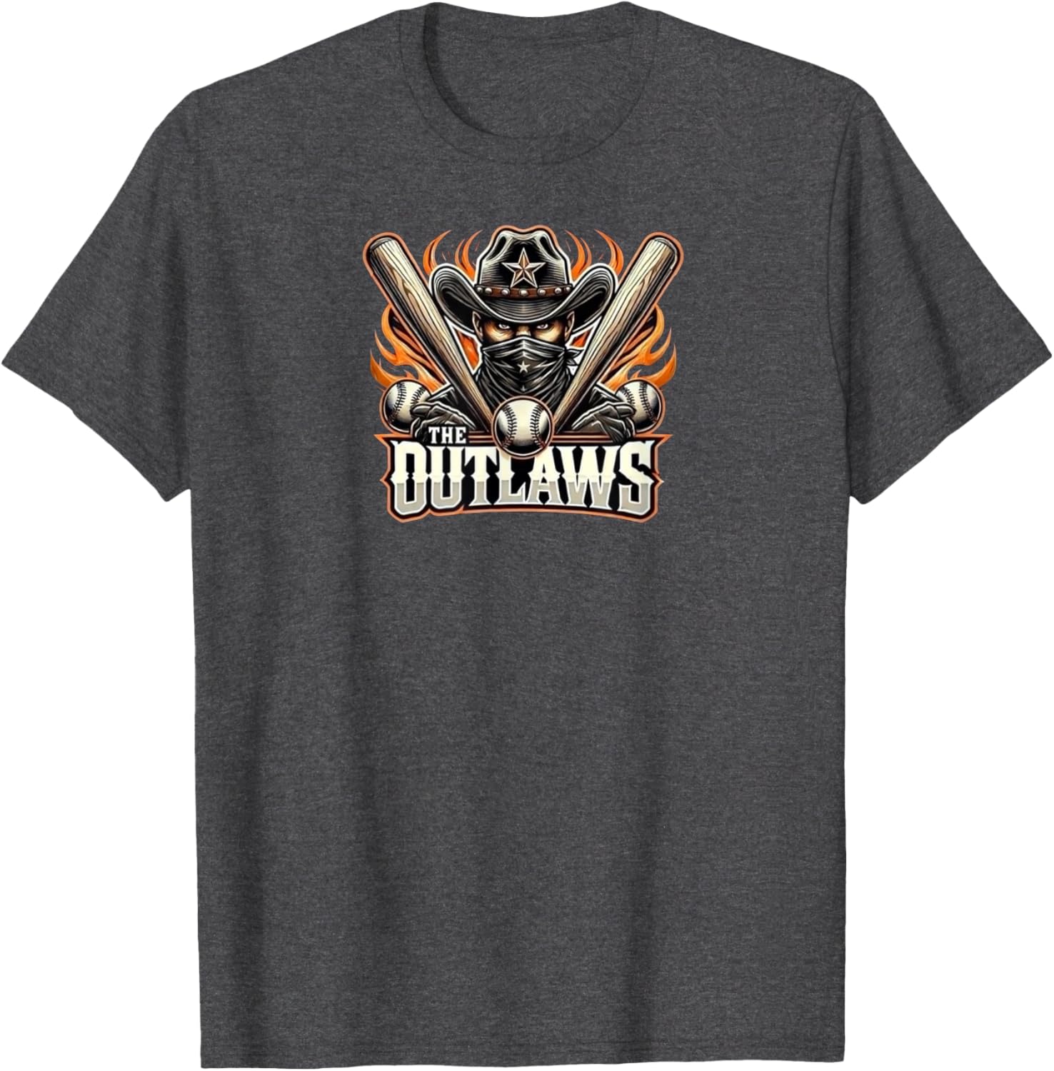 Outlaw Baseball T-Shirt for Stylish Fans - Comfortable and Trendy Wear - 3