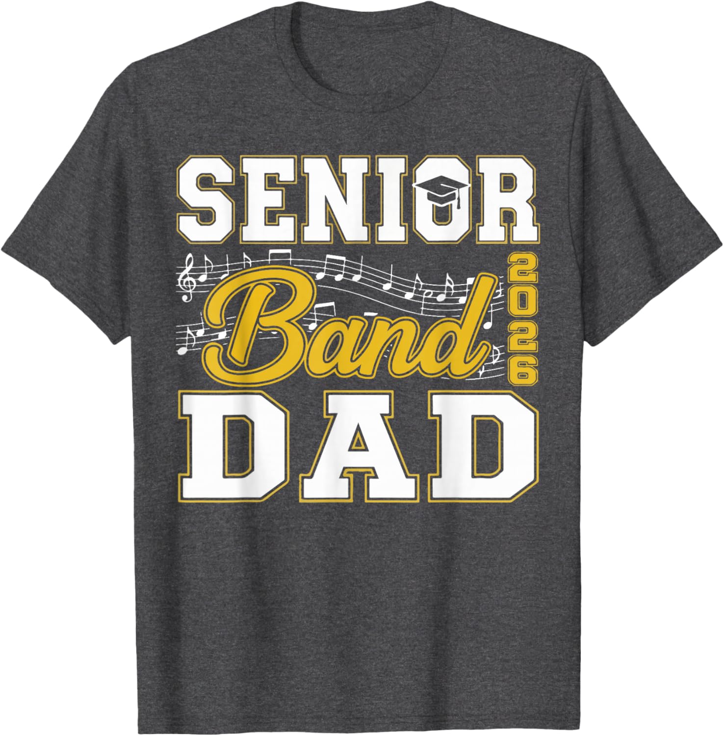 Senior Band Dad Class of 2026 Marching Band T-Shirt for Proud Fathers - 4