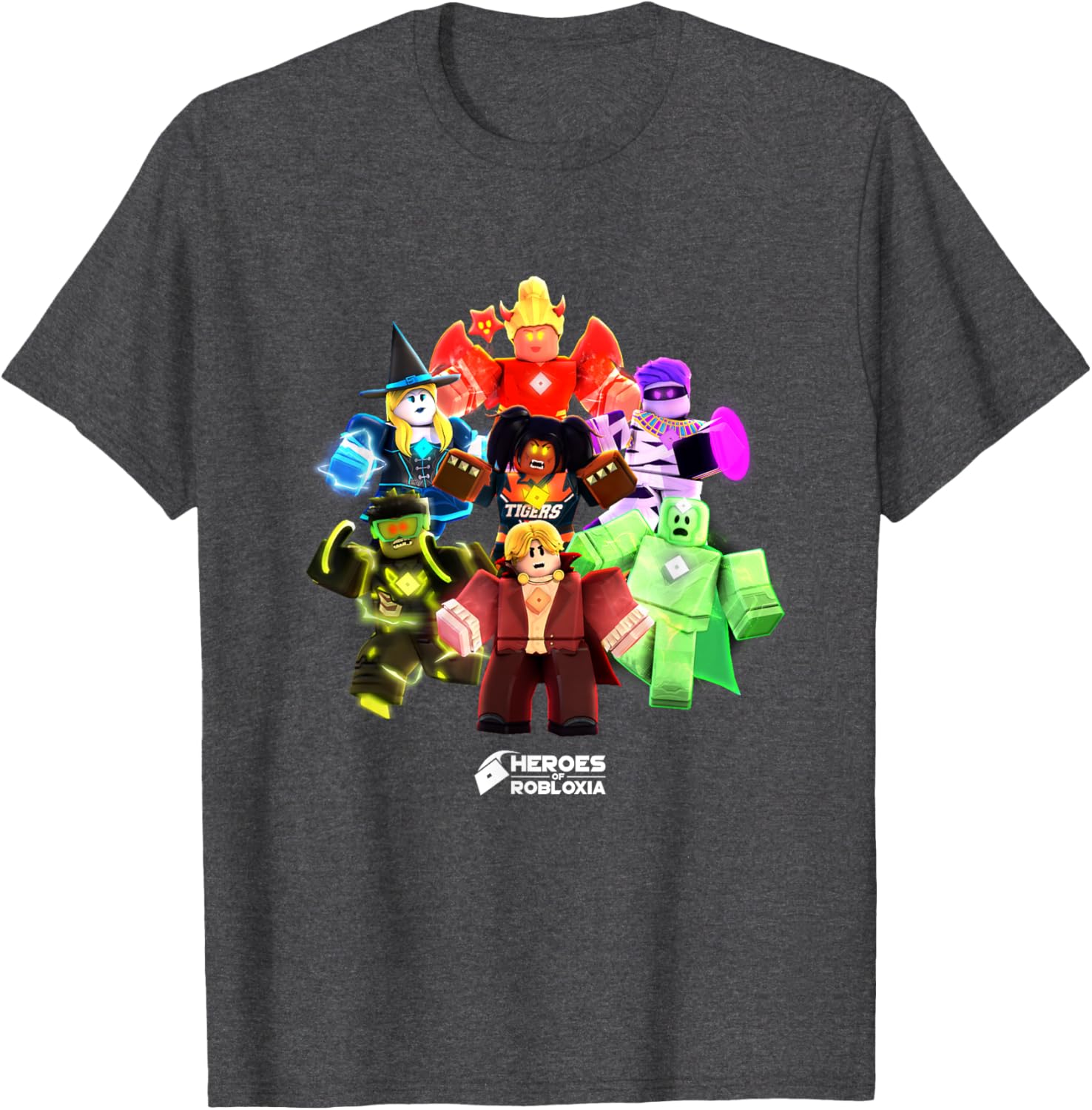 Roblox Halloween Heroes Black T-Shirt Classic Fit Short Sleeve Casual Wear - 3