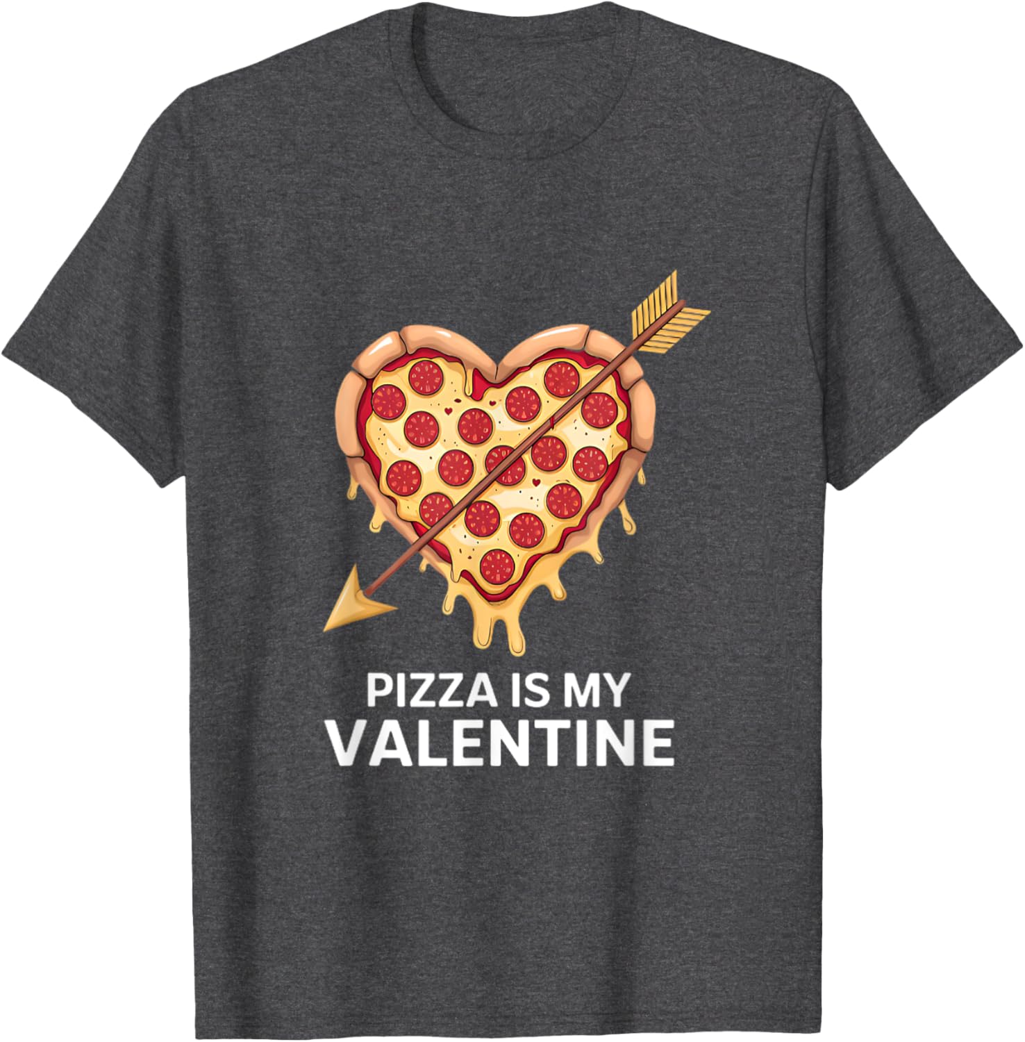 Pizza Is My Valentine Funny Valentine's Day T-Shirt for Pizza Lovers - 11