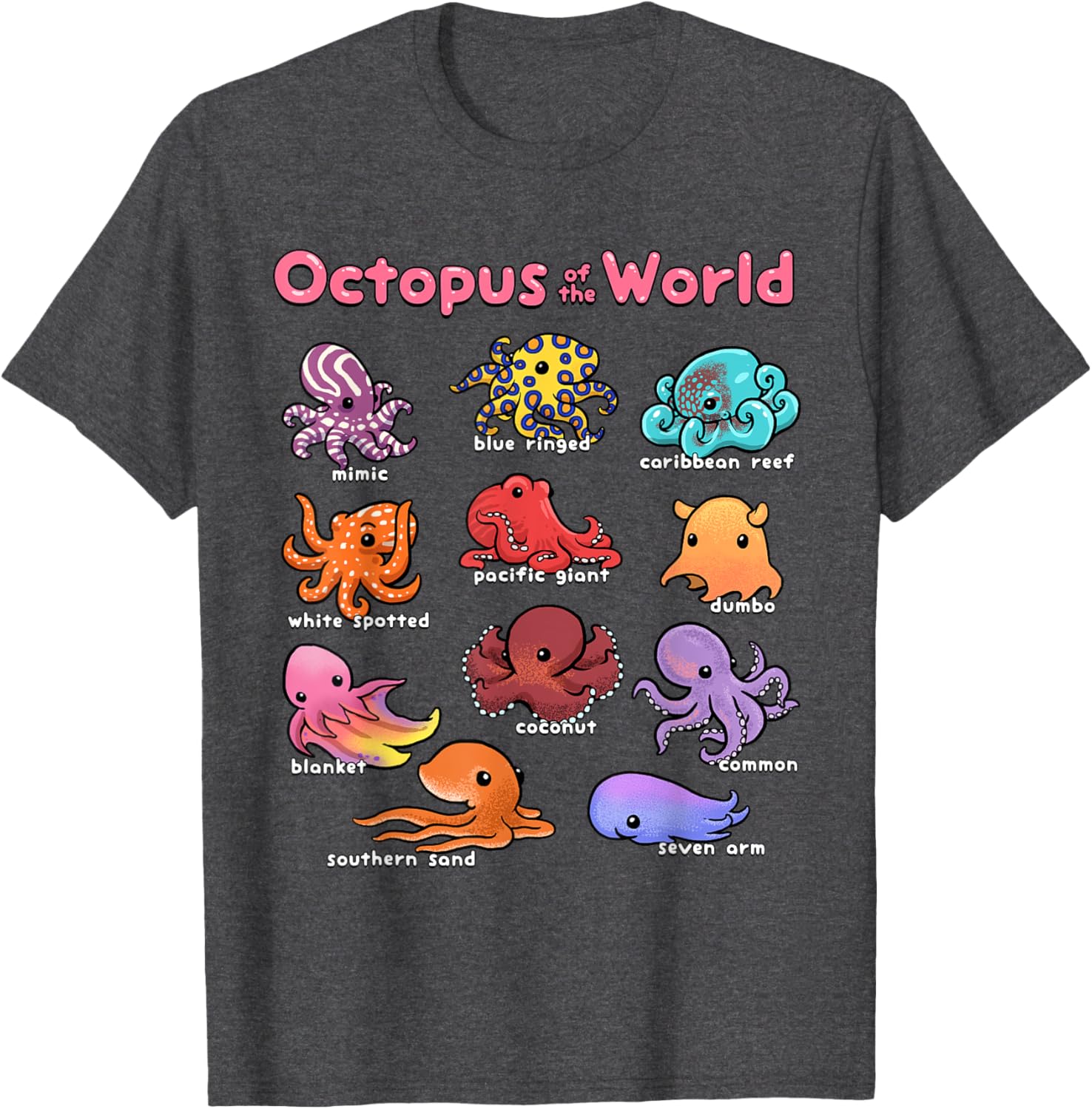 Octopus Sea Animals T-Shirt for Marine Life Lovers and Ocean Enthusiasts - 20