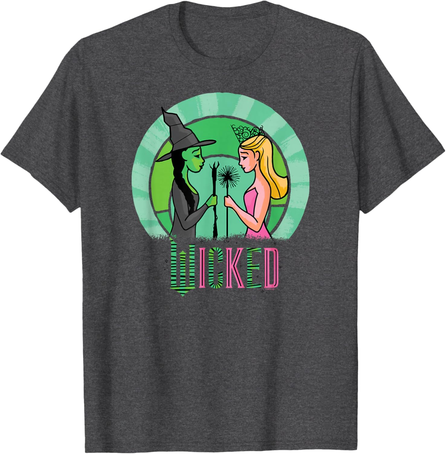 Wicked Glinda and Elphaba Sketched T-Shirt for Fans of the Musical - 6
