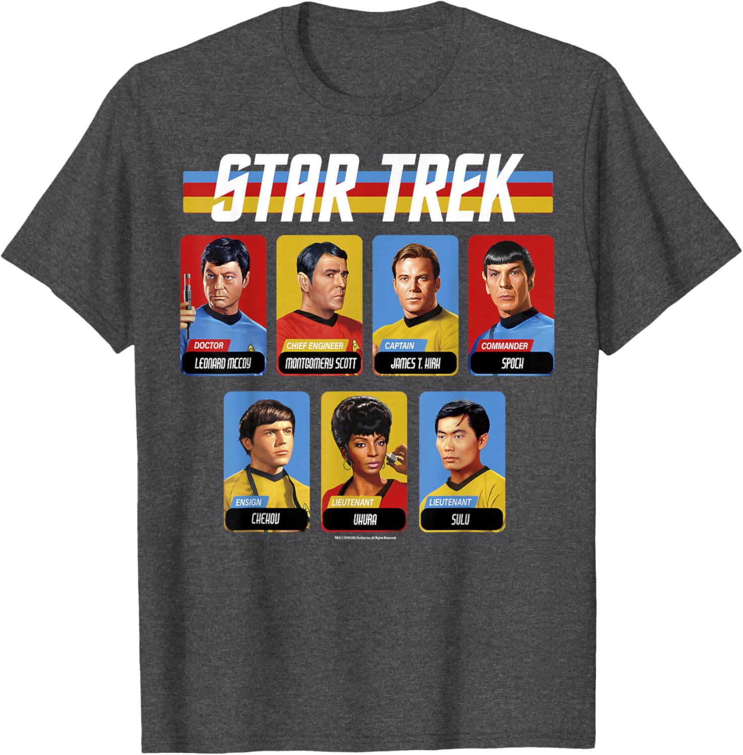 Star Trek Original Series Crew Retro Portraits T-Shirt for Fans - 1