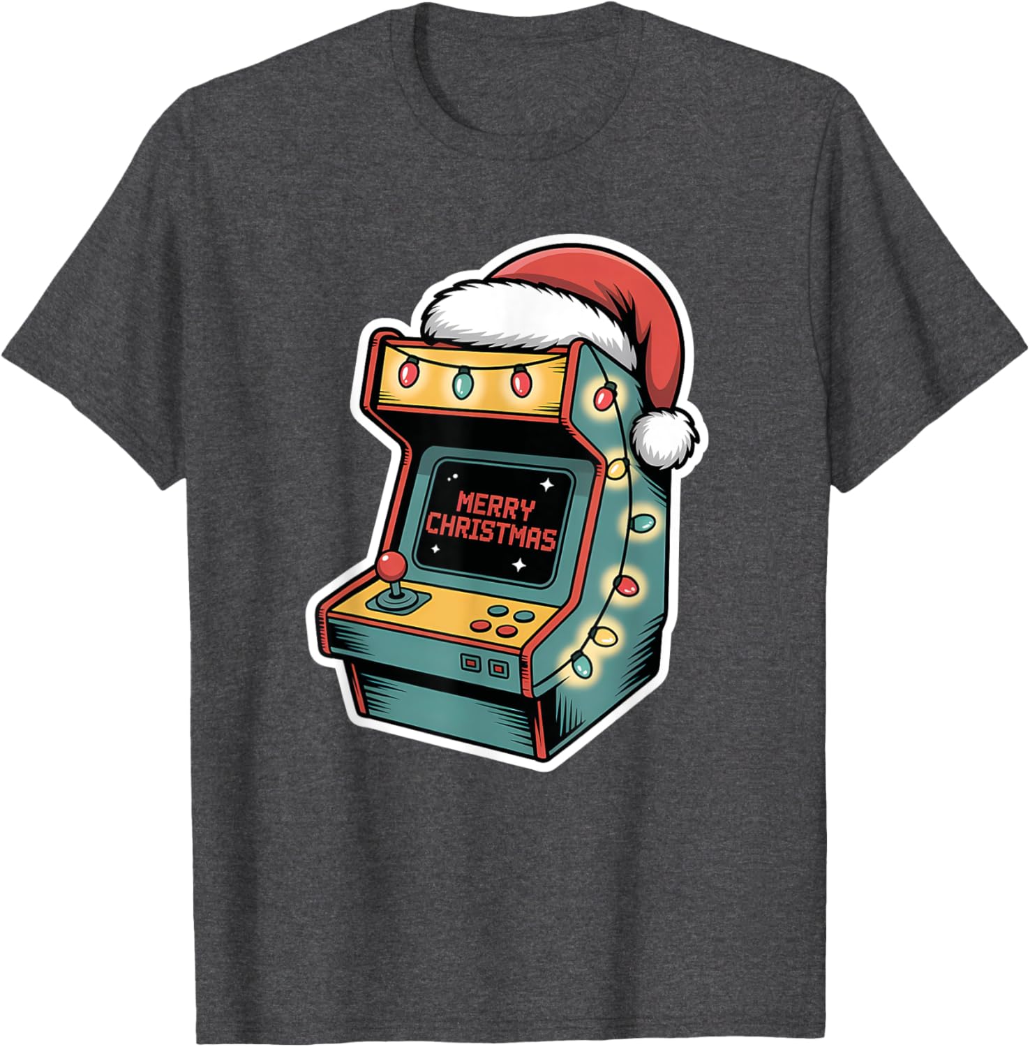 Festive Christmas Arcade Machine T-Shirt for Holiday Fun and Cheer - 3