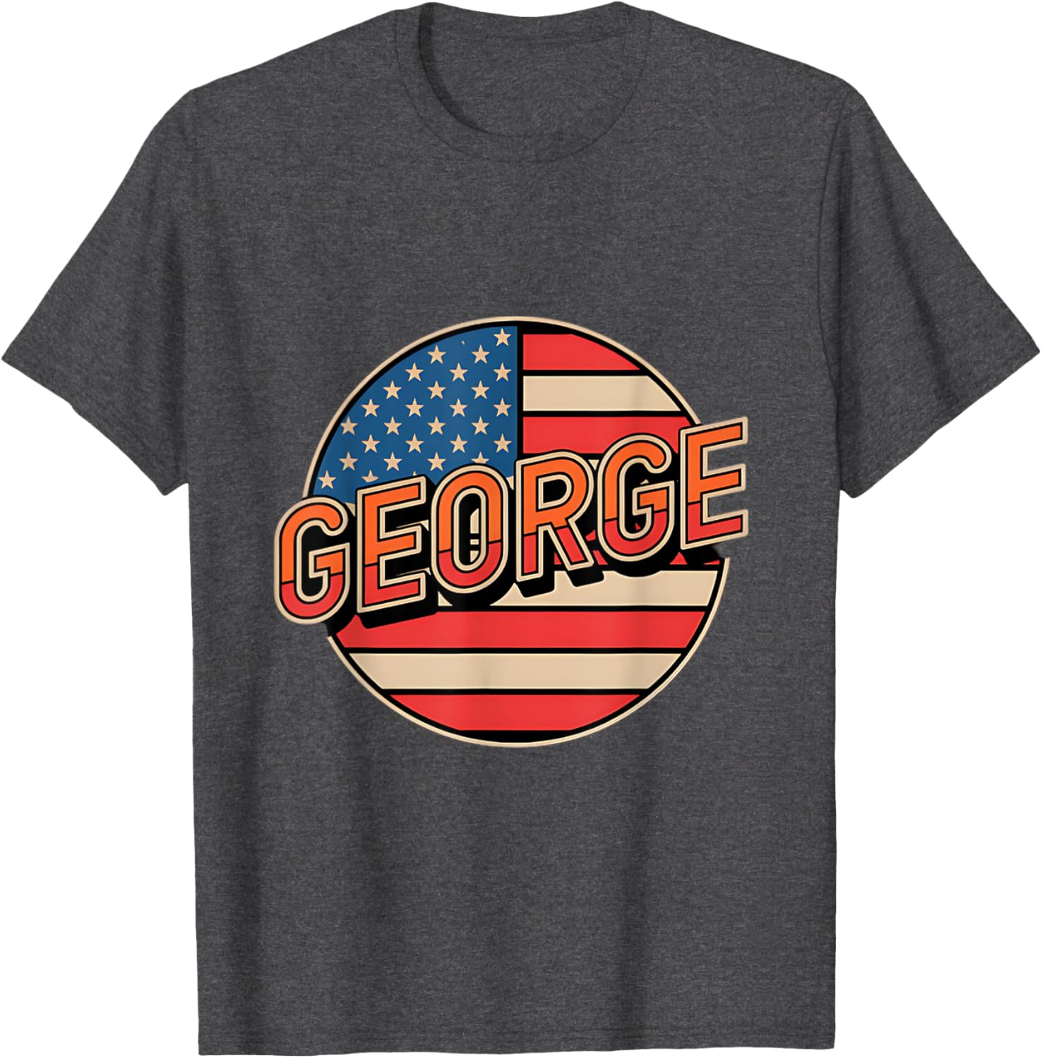 Personalized GEORGE USA Flag T-Shirt for Proud Patriots - 6