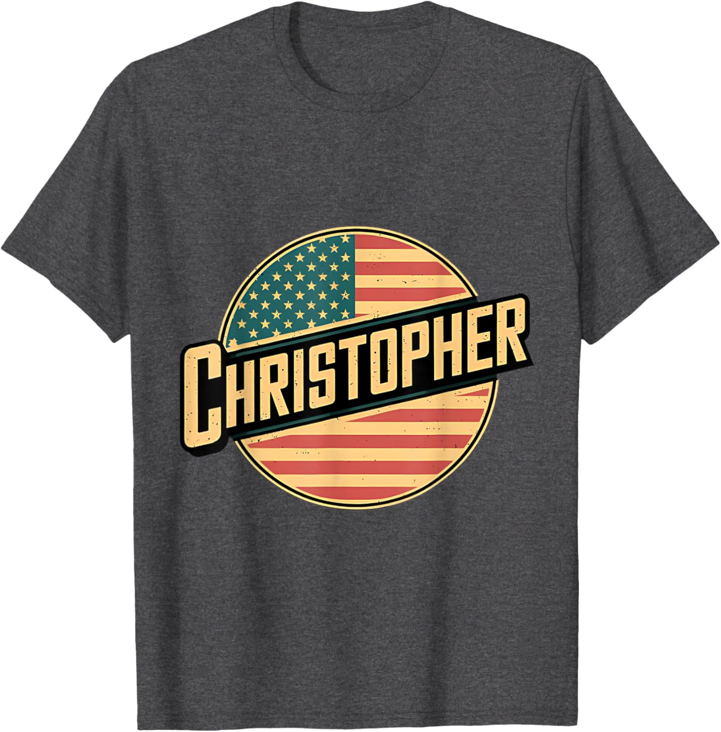Personalized CHRISTOPHER USA Flag T-Shirt for Patriotic Style - 12