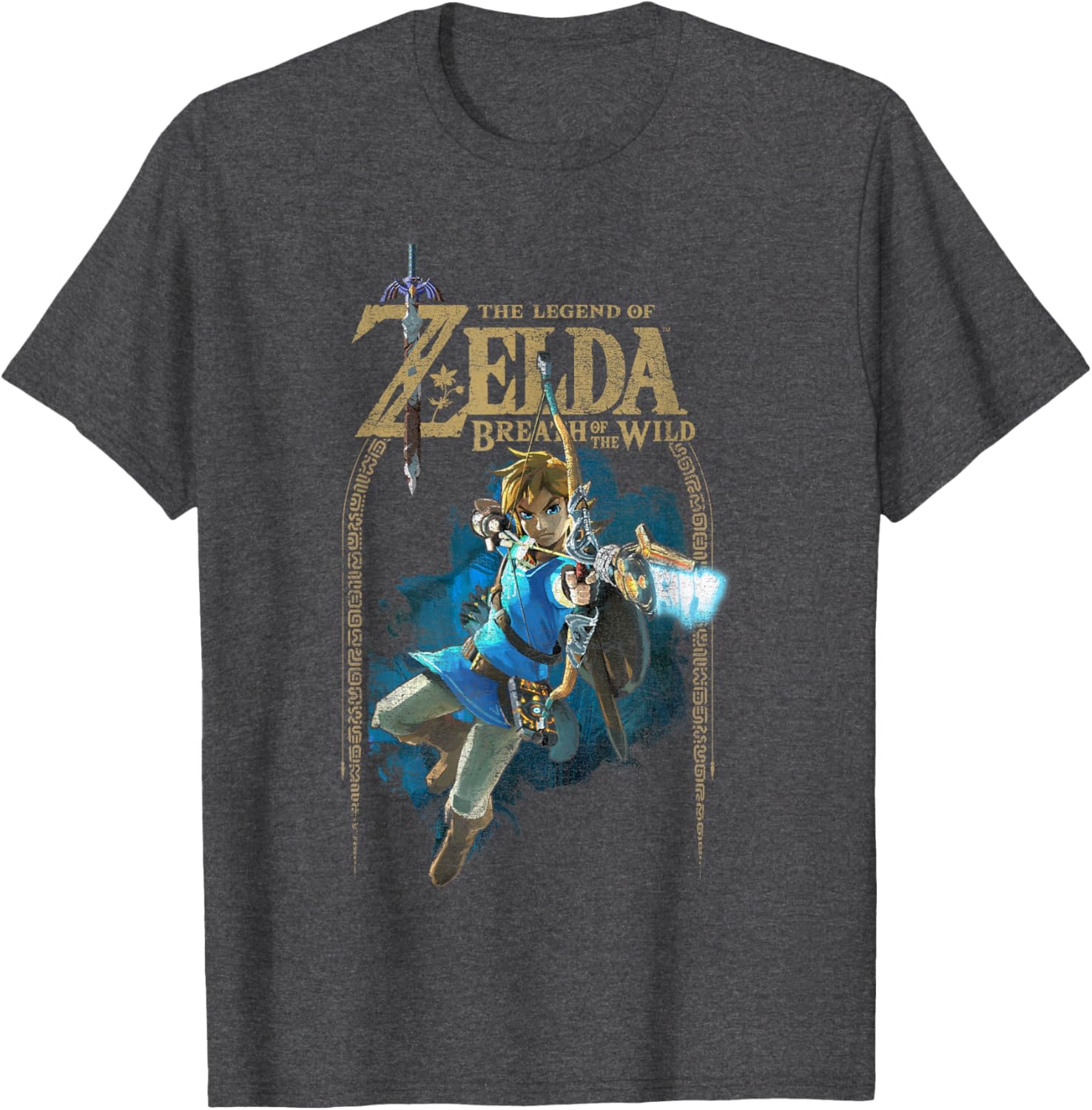 Zelda Breath of the Wild Link Arch Shot Graphic T-Shirt for Gamers - 1