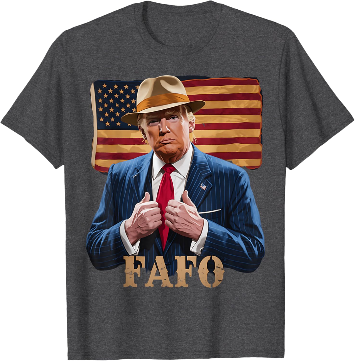 President Trump FAFO US Flag T-Shirt for Patriotic Fans and Supporters - 11