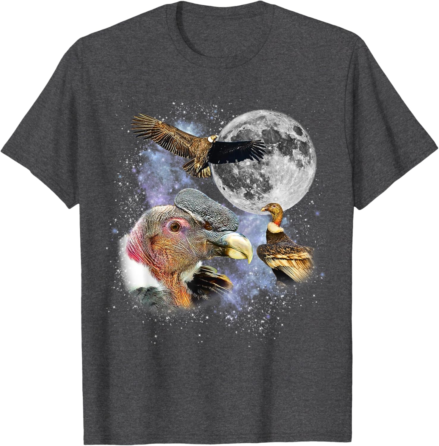Retro Andean Condor Moon Graphic 90s Vintage T-Shirt for Cool Style - 15