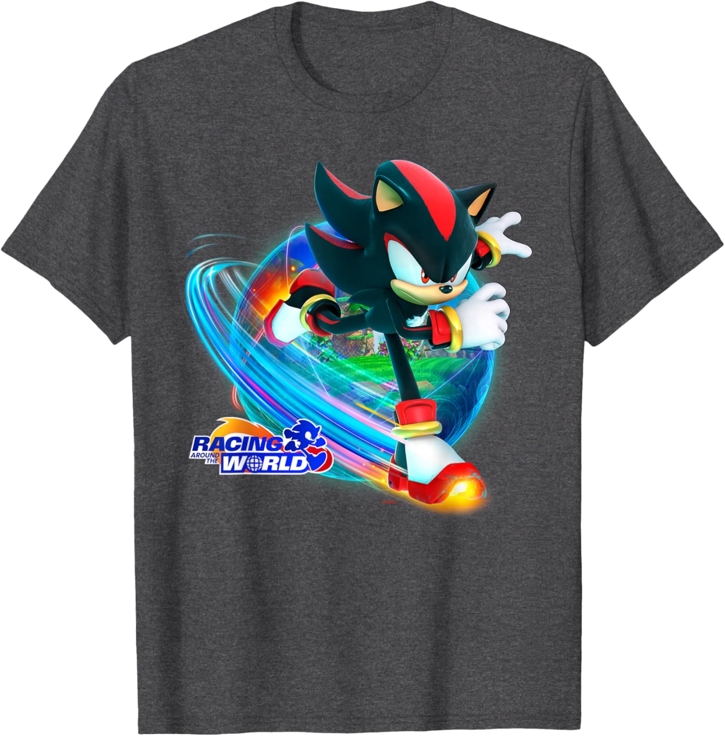 Sonic the Hedgehog Racing Around the World Shadow T-Shirt for Fans - 4