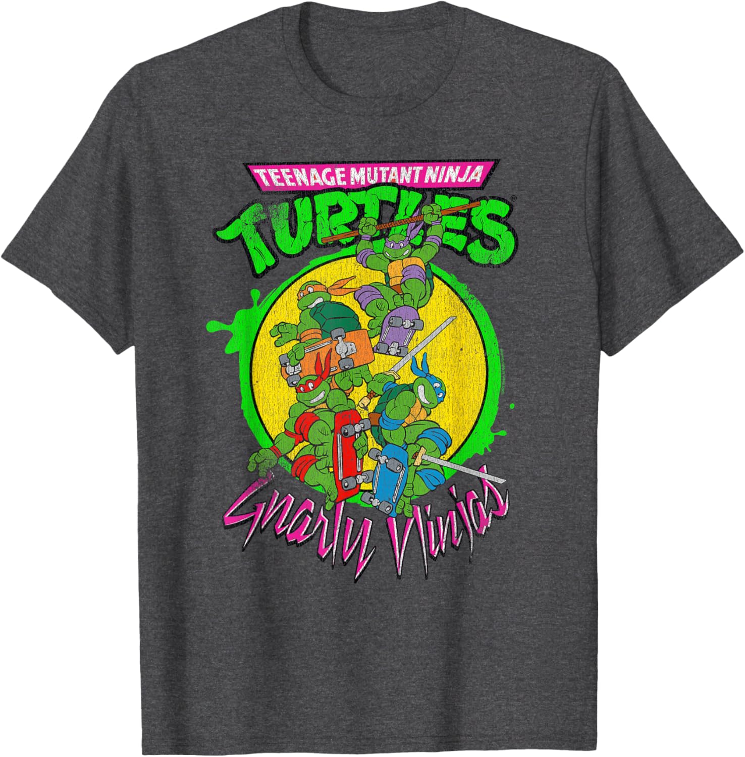Teenage Mutant Ninja Turtles Gnarly Ninjas Retro T-Shirt for Fans - 3