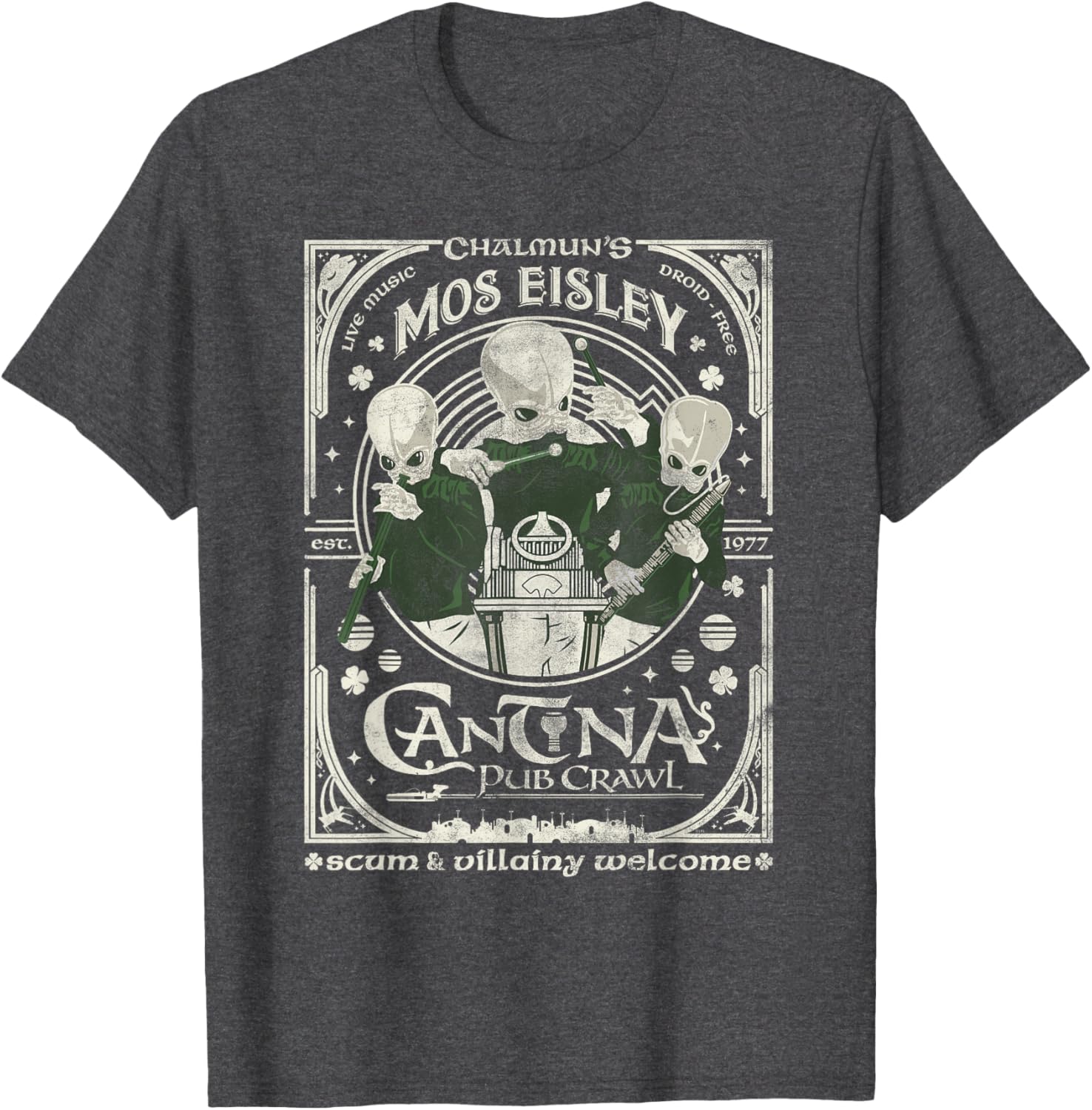 Star Wars St Patrick's Day Mos Eisley Cantina Pub Crawl T-Shirt for Fans - 1