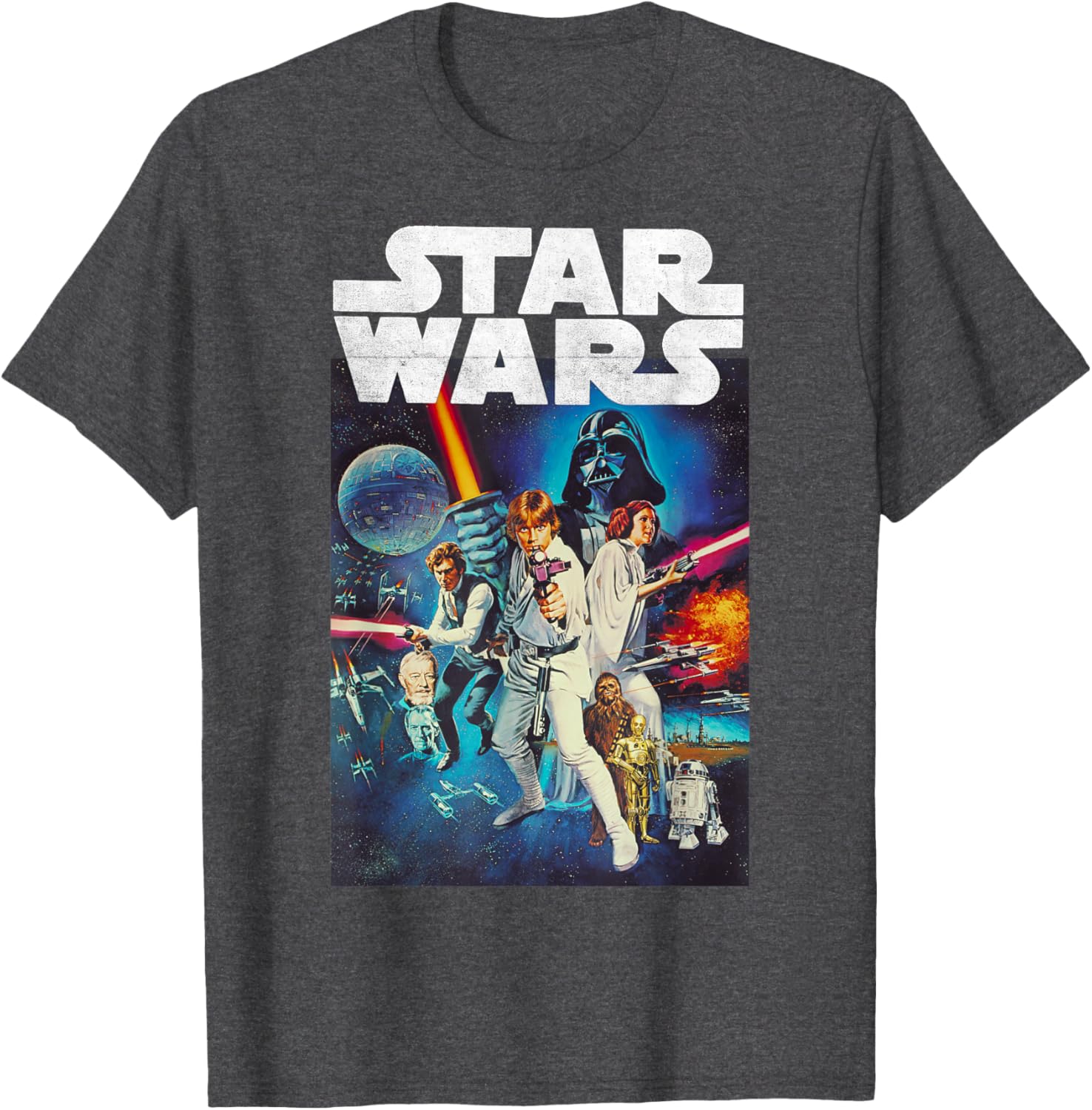 Star Wars Vintage Cast Poster T-Shirt for Disney Fans and Collectors - 8