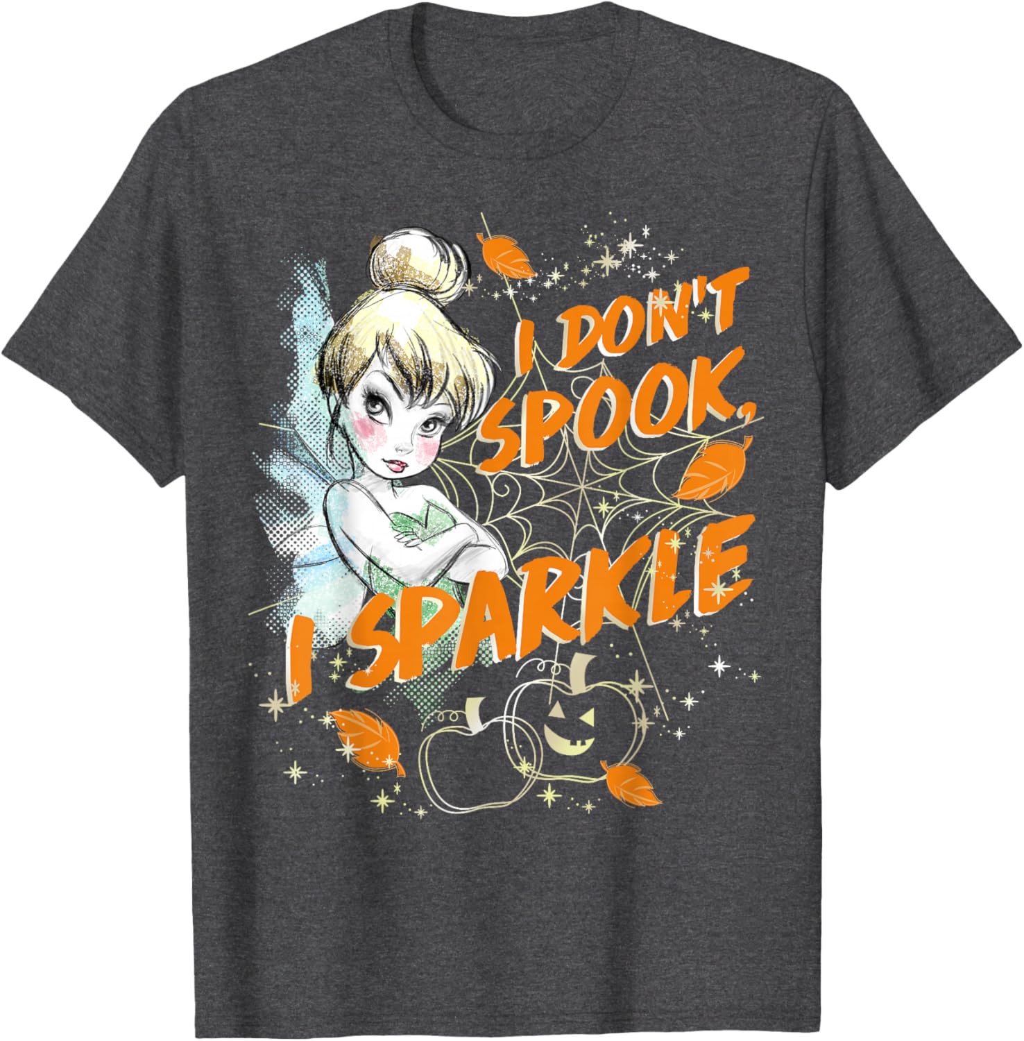 Disney Peter Pan Tinkerbell Halloween Sparkle T-Shirt for Women and Kids - 8
