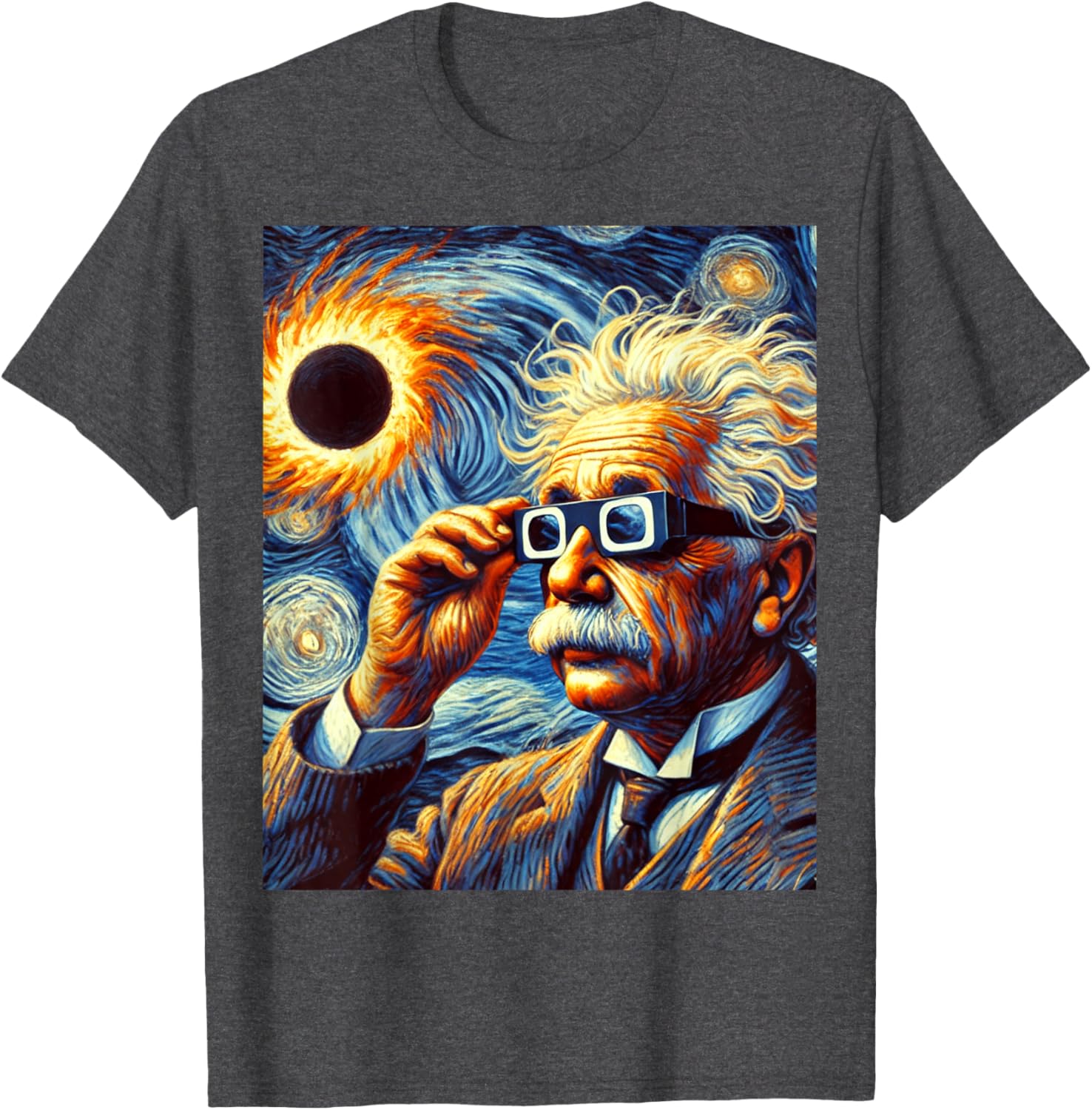 Van Gogh Inspired Solar Eclipse 2025 Physics Student T-Shirt - 14