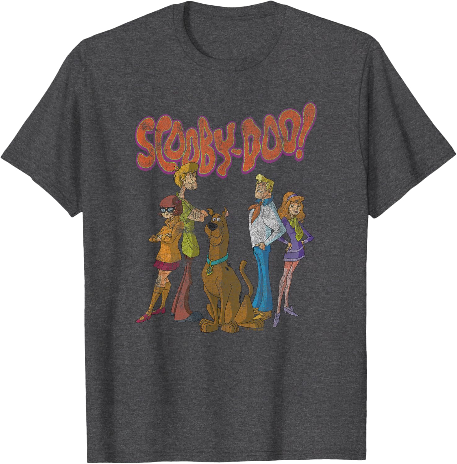 Scooby-Doo Vintage Group Poster T-Shirt for Cool Cartoon Fans - 1
