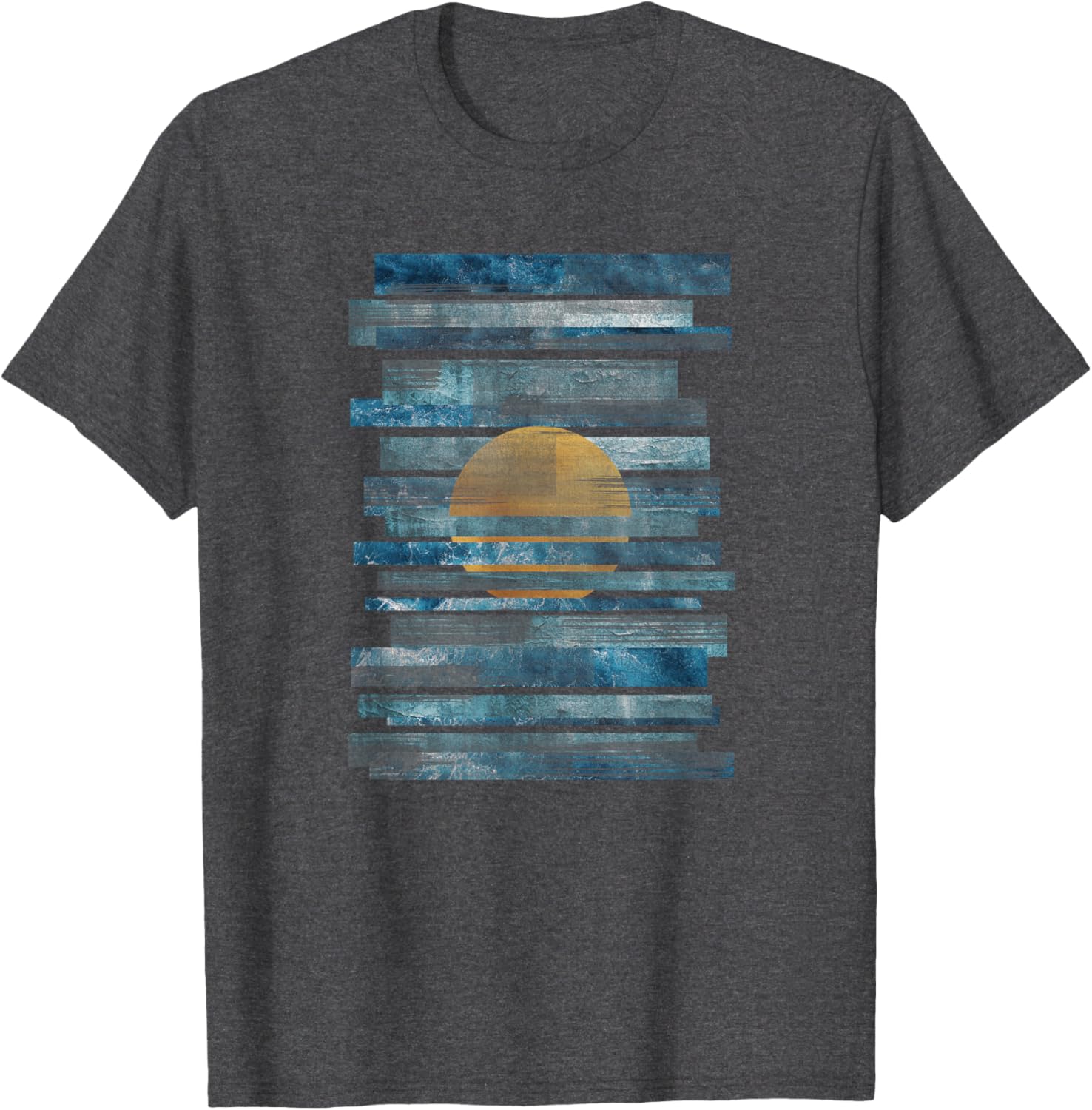 Oceanic Sunset Strips T-Shirt for Effortless Style and Comfort - 4
